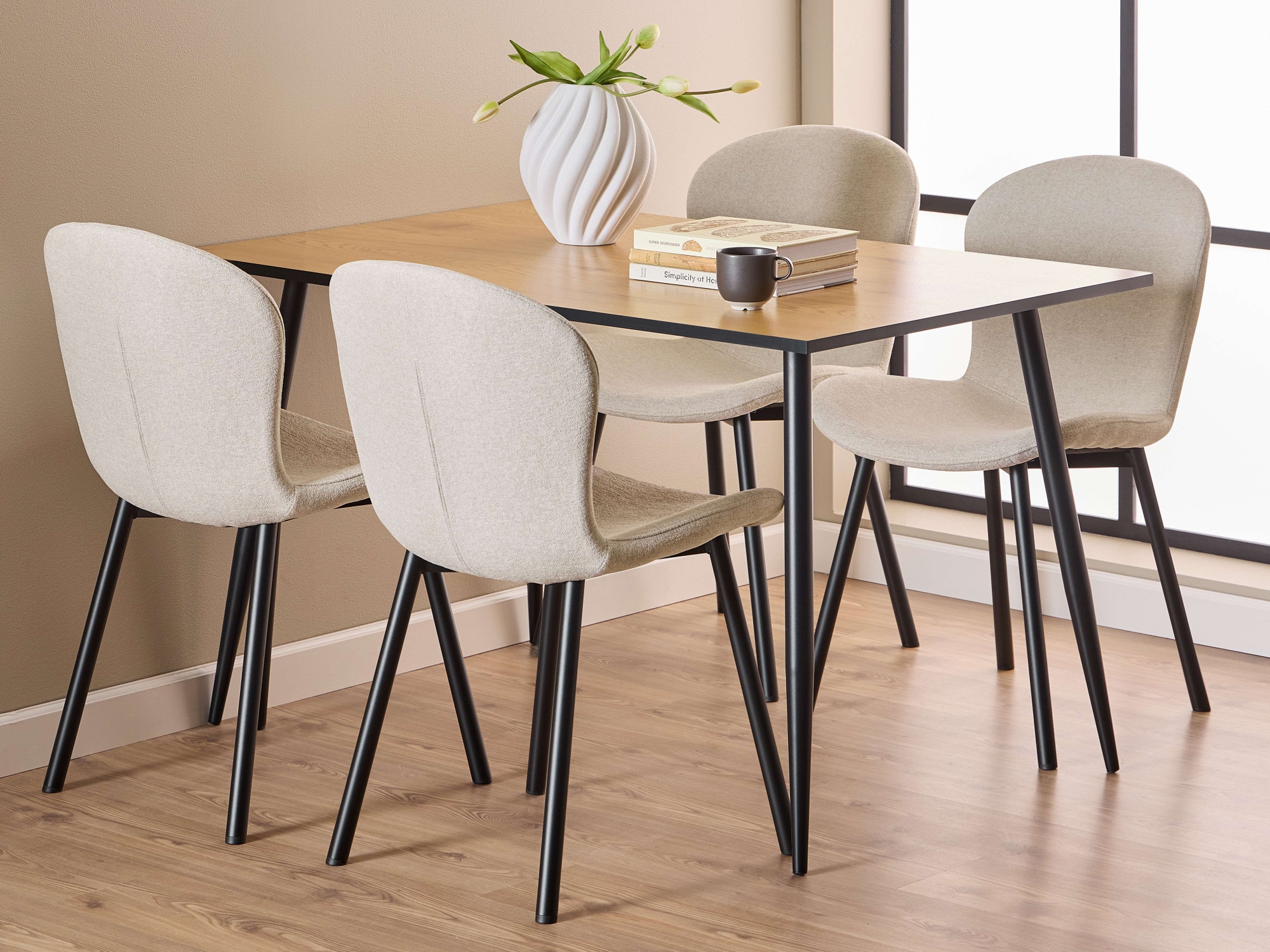 ACTONA GROUP Esszimmer-Set "Esspruppe, Speisetisch mit Wohnzimmerstühlen" K günstig online kaufen