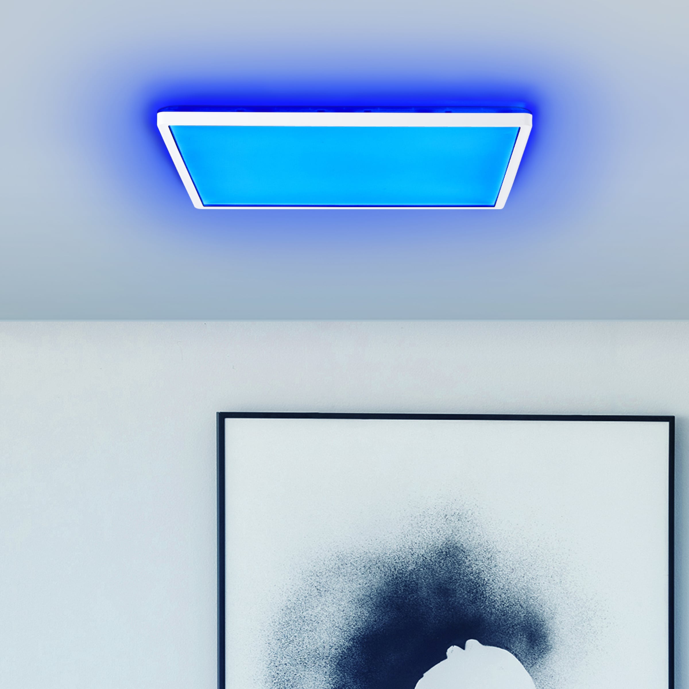 BreLight LED Deckenleuchte »Tanida« LED-Modul 1 Stk. Neutralweiß 42 x 42 cm, RGB, LED, 3000 lm, 4000 K, dimmbar, Fernbedinung, weiß
