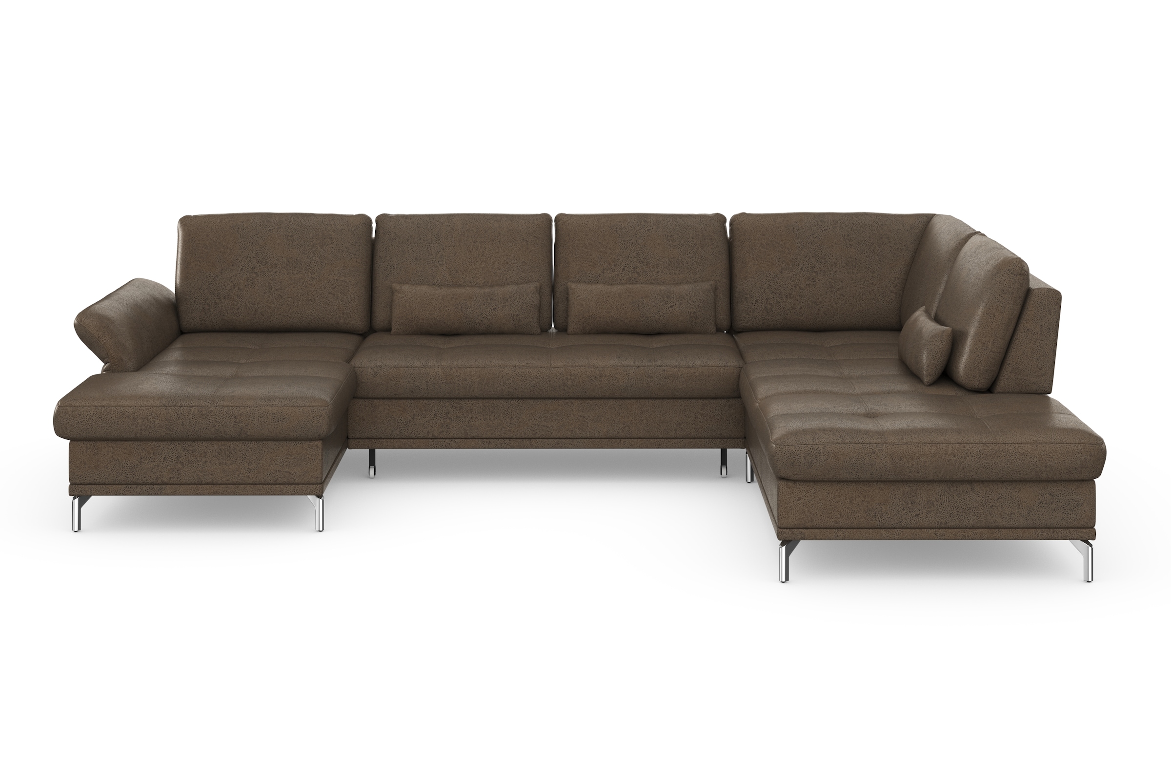 Home affaire Wohnlandschaft "Palm Beach U-Form" Federkern, mit Sitztiefenve günstig online kaufen