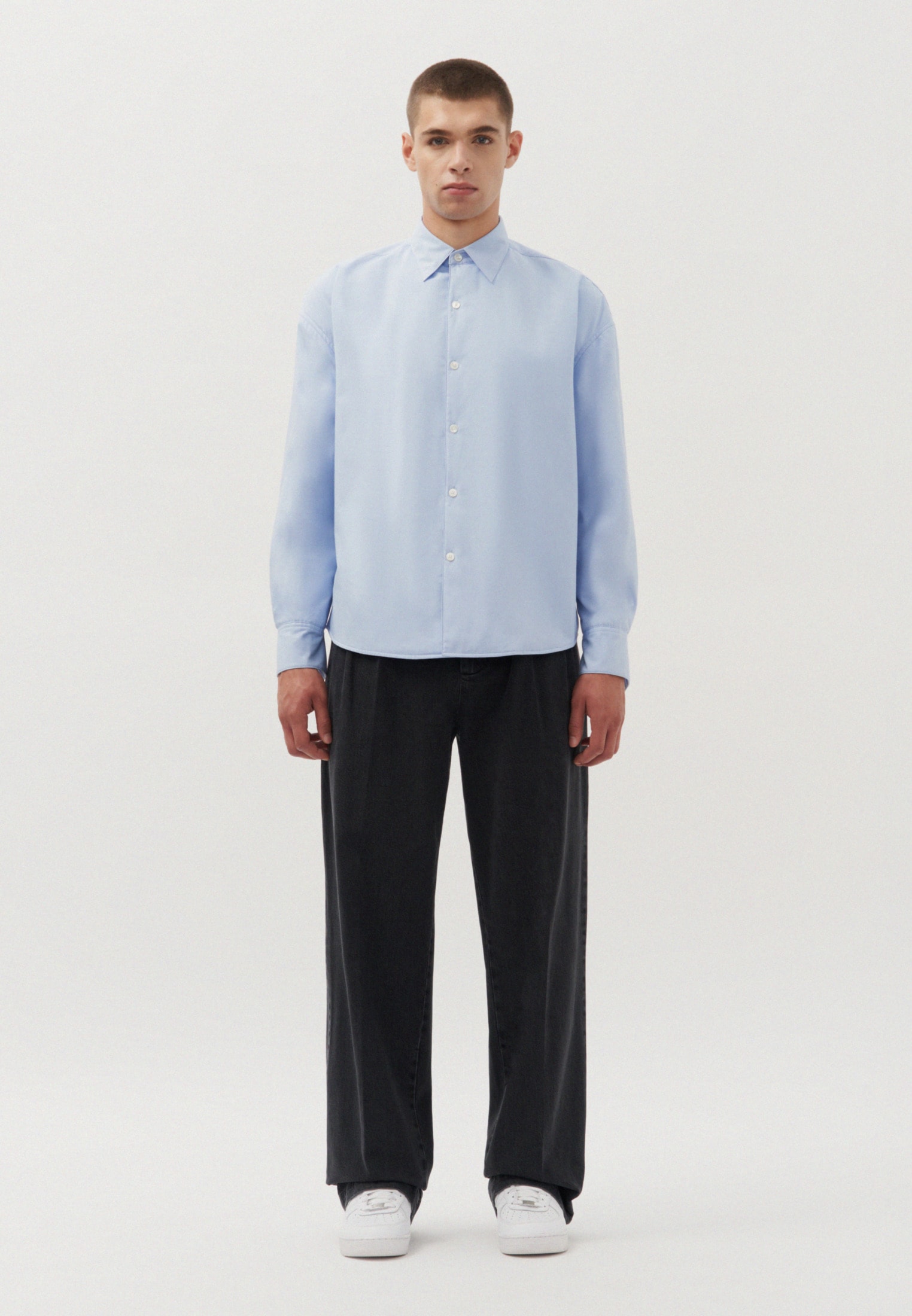 studio seidensticker "Studio" Oversized Langarm Kentkragen Uni günstig online kaufen