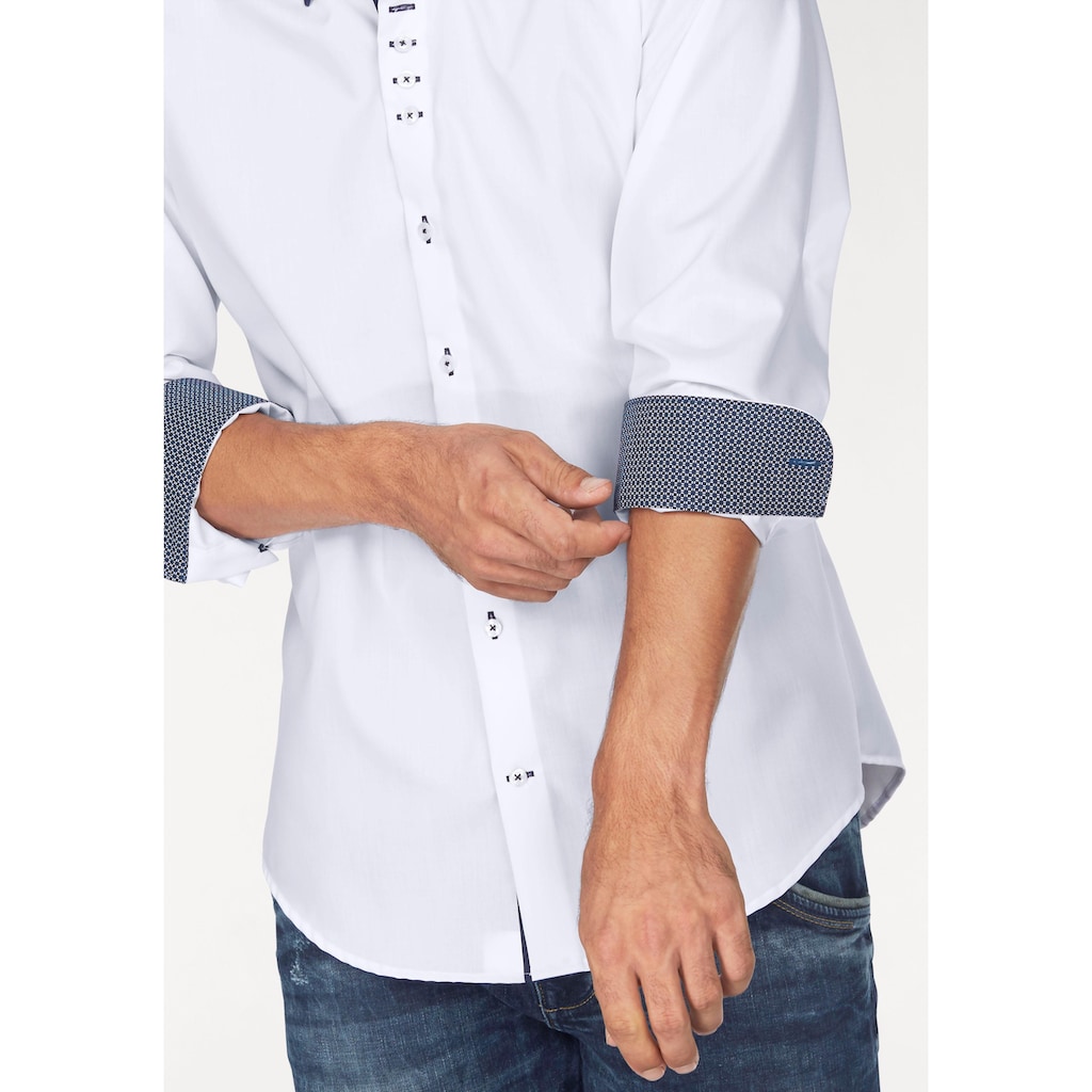 Bruno Banani Businesshemd »Modern-fit«, mit doppelten Button-down-Kragen, bügelfrei