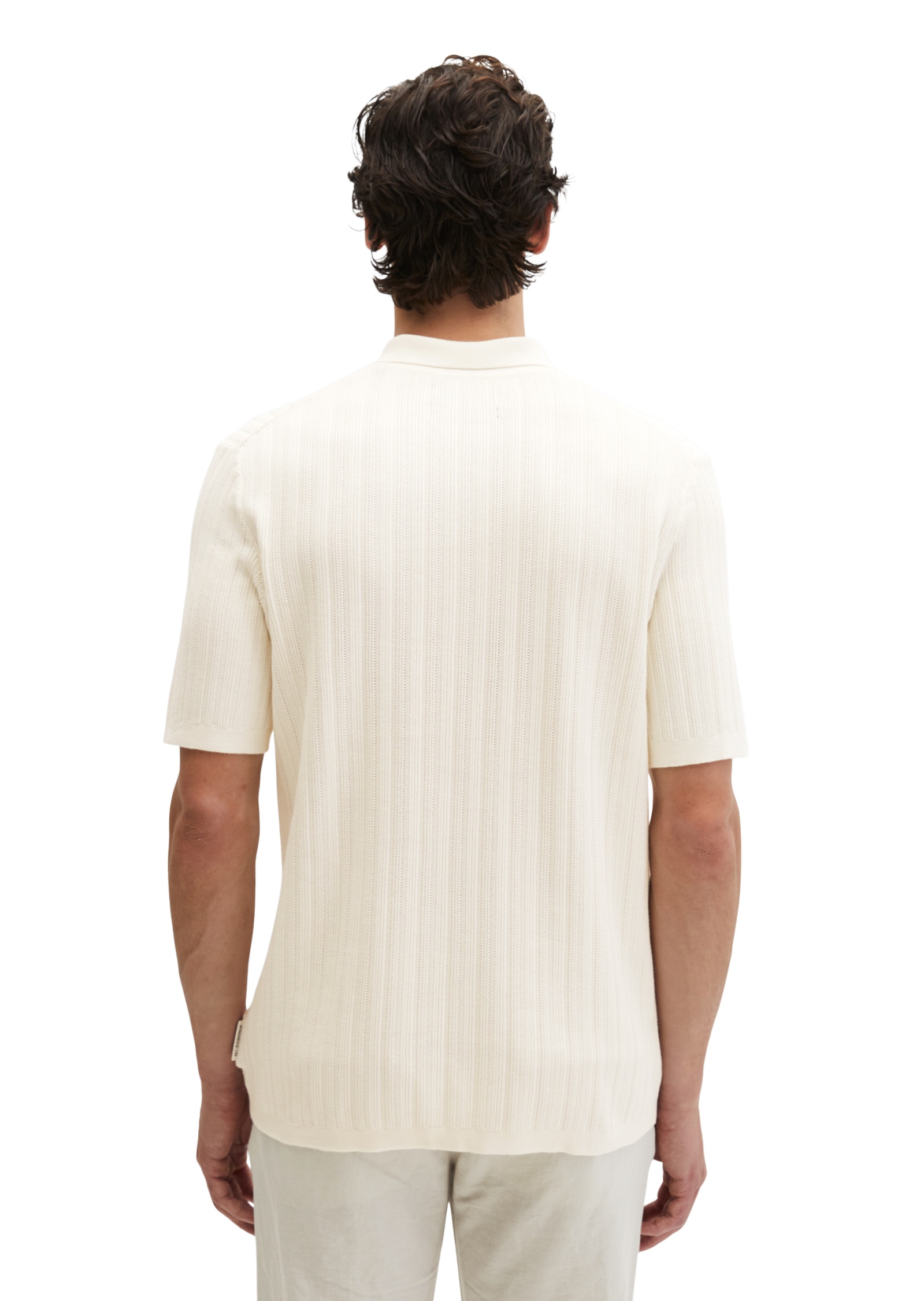 Marc O'Polo Poloshirt »mit vertikaler Strickstruktur«