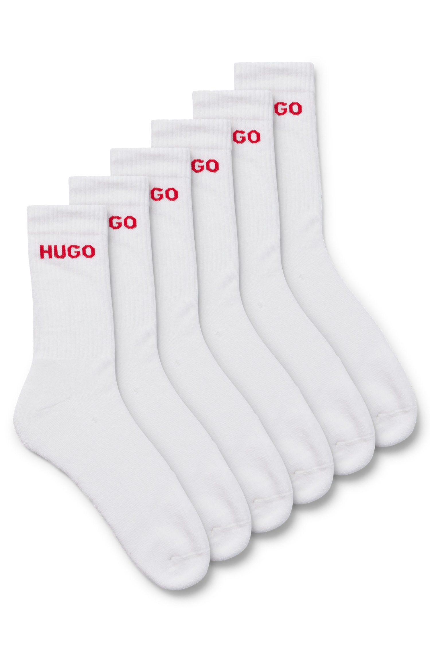 HUGO Underwear Socken "6P QS RIB LOGO CC", (Packung, 6 Paar, 6er Pack), mit günstig online kaufen