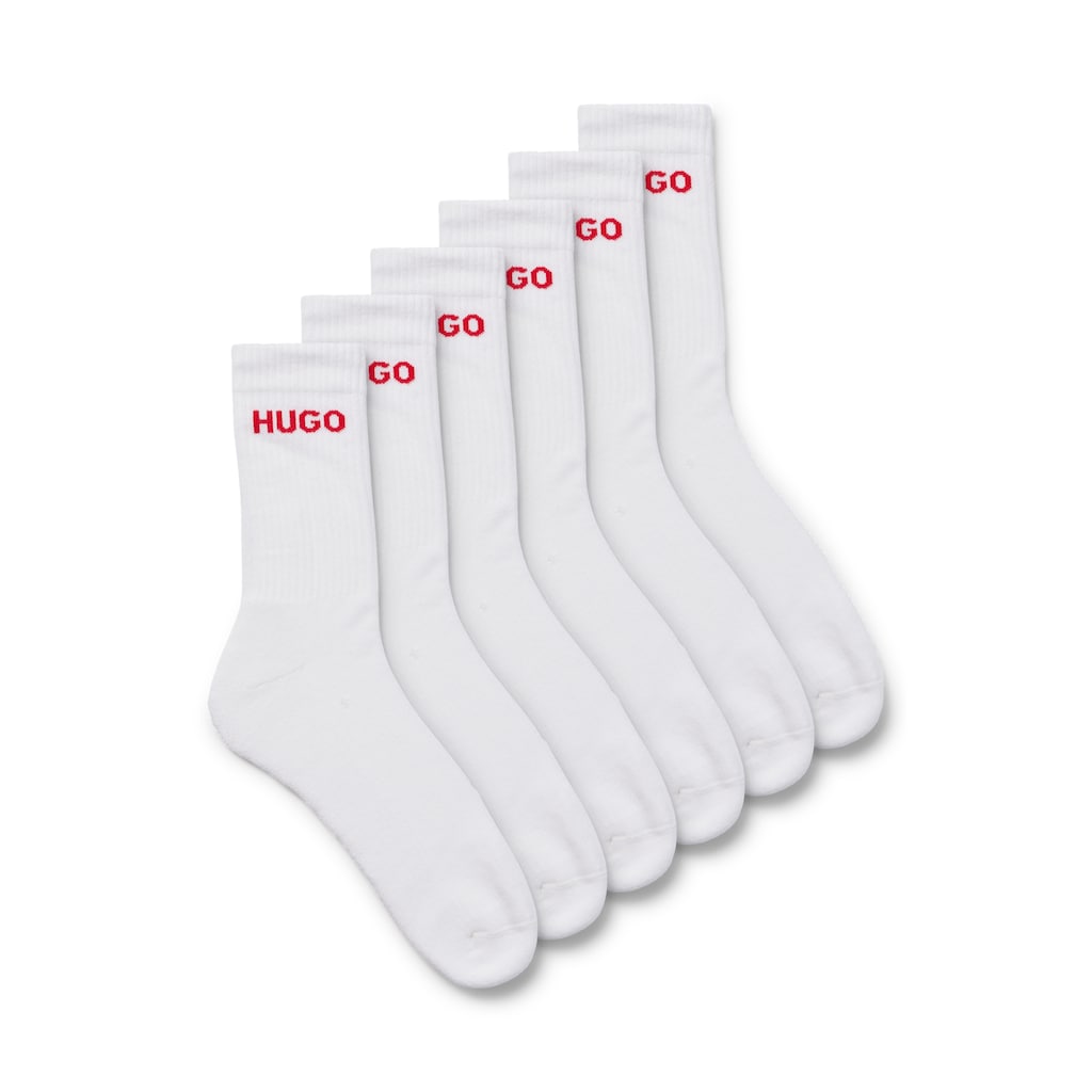 HUGO Underwear Socken »6P QS RIB LOGO CC«, (Packung, 6er Pack)