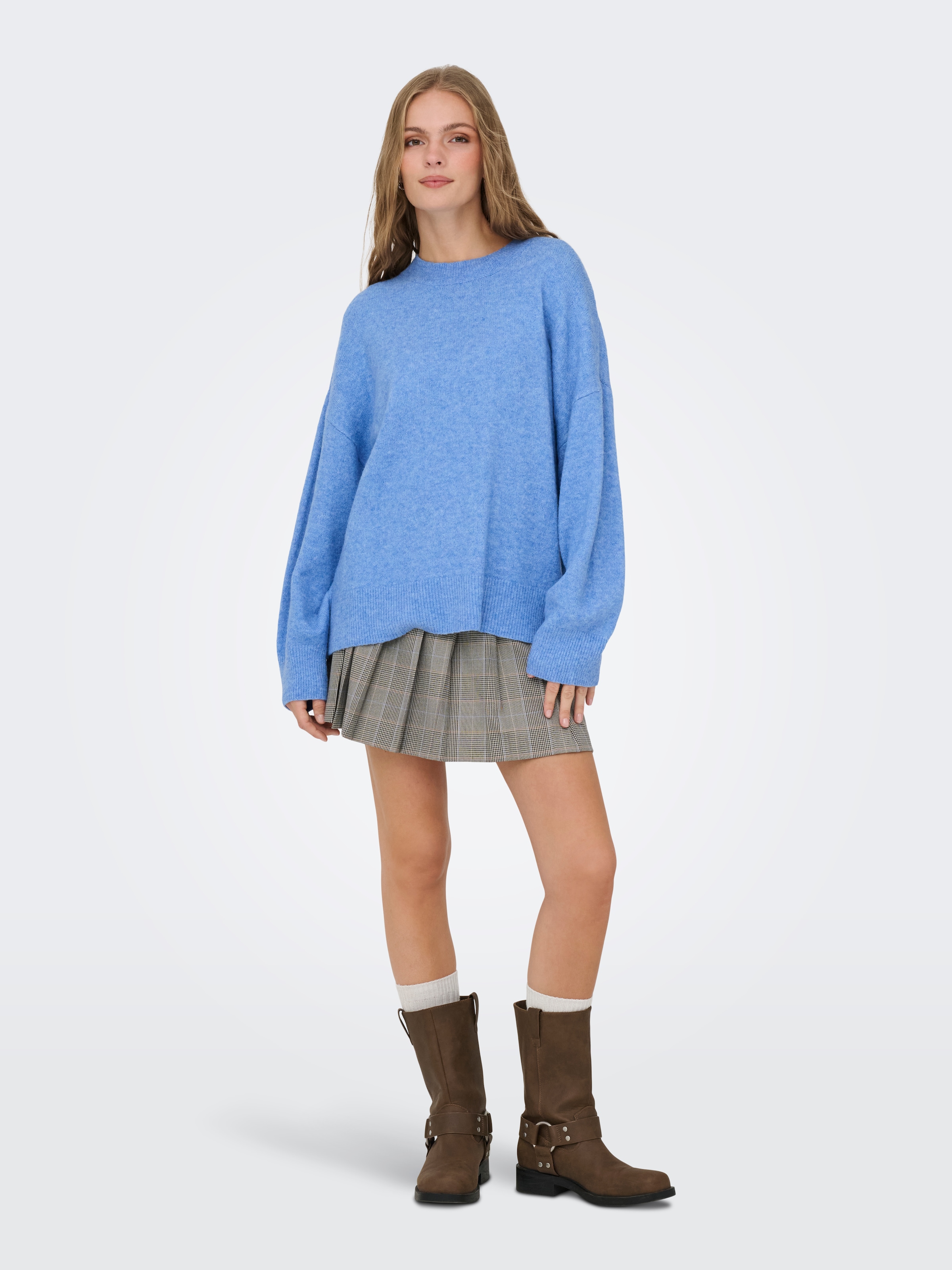 JDY Strickpullover »JDYSONJA L/S O-NECK PULLOVER KNT NOOS« Materialmix