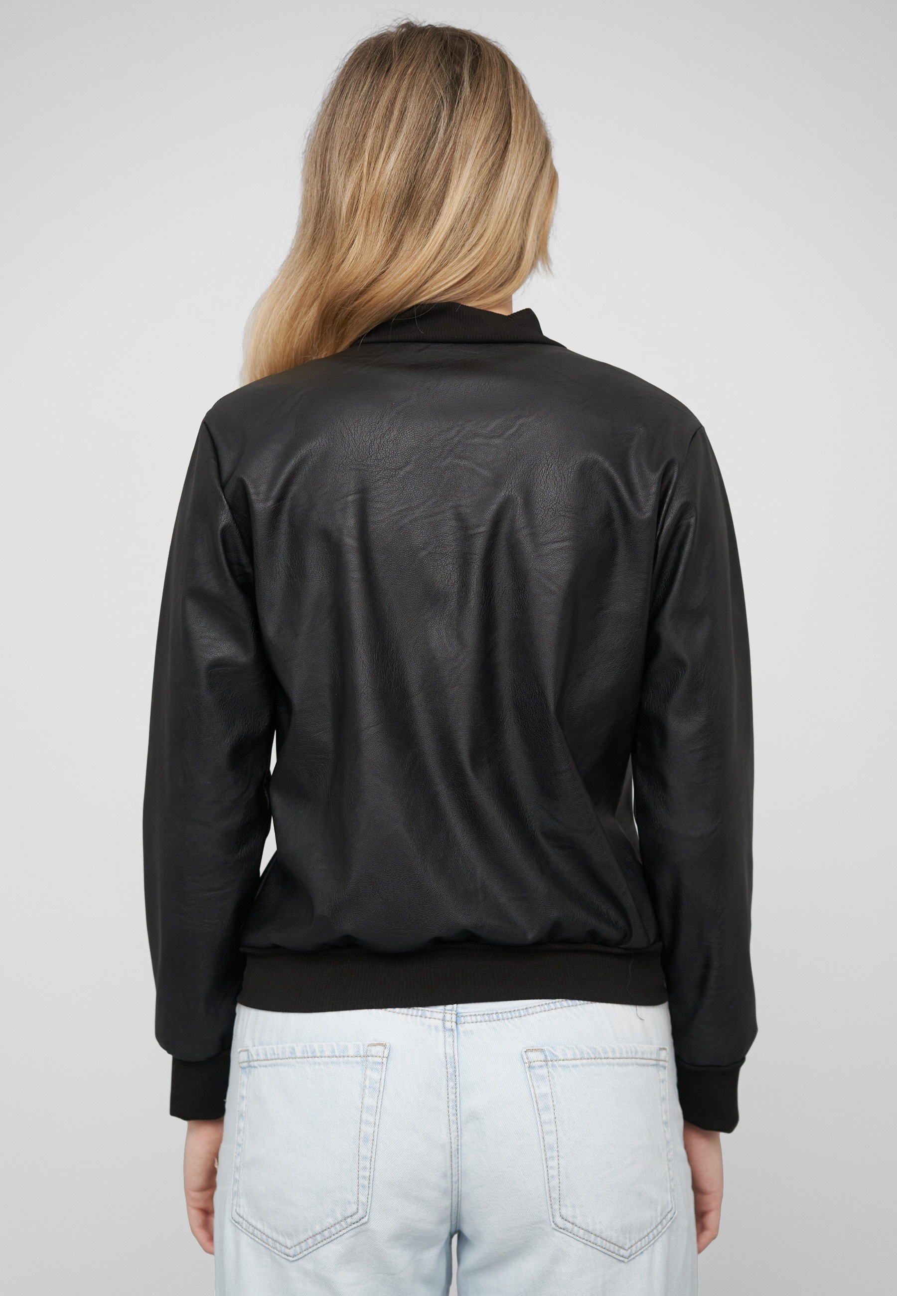 CLOUD 5IVE Bomberjacke »CLOUD 5IVE Blouson Bomberjacket Fauxleather« 1 Stk. tlg. ohne Kapuze