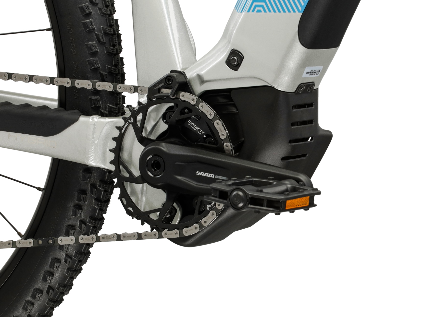 Kross »Influx Hybrid 5.0 21,3Ah / 800 Wh 29 Zoll silber 12 Gänge 2026« 12 Gang SRAM S1000 EAGLE AXS Schaltwerk Kettenschaltung Mittelmotor 250 W BOSCH PERFORMANCE LINE CX 36 V/250 W, Mittelmotor