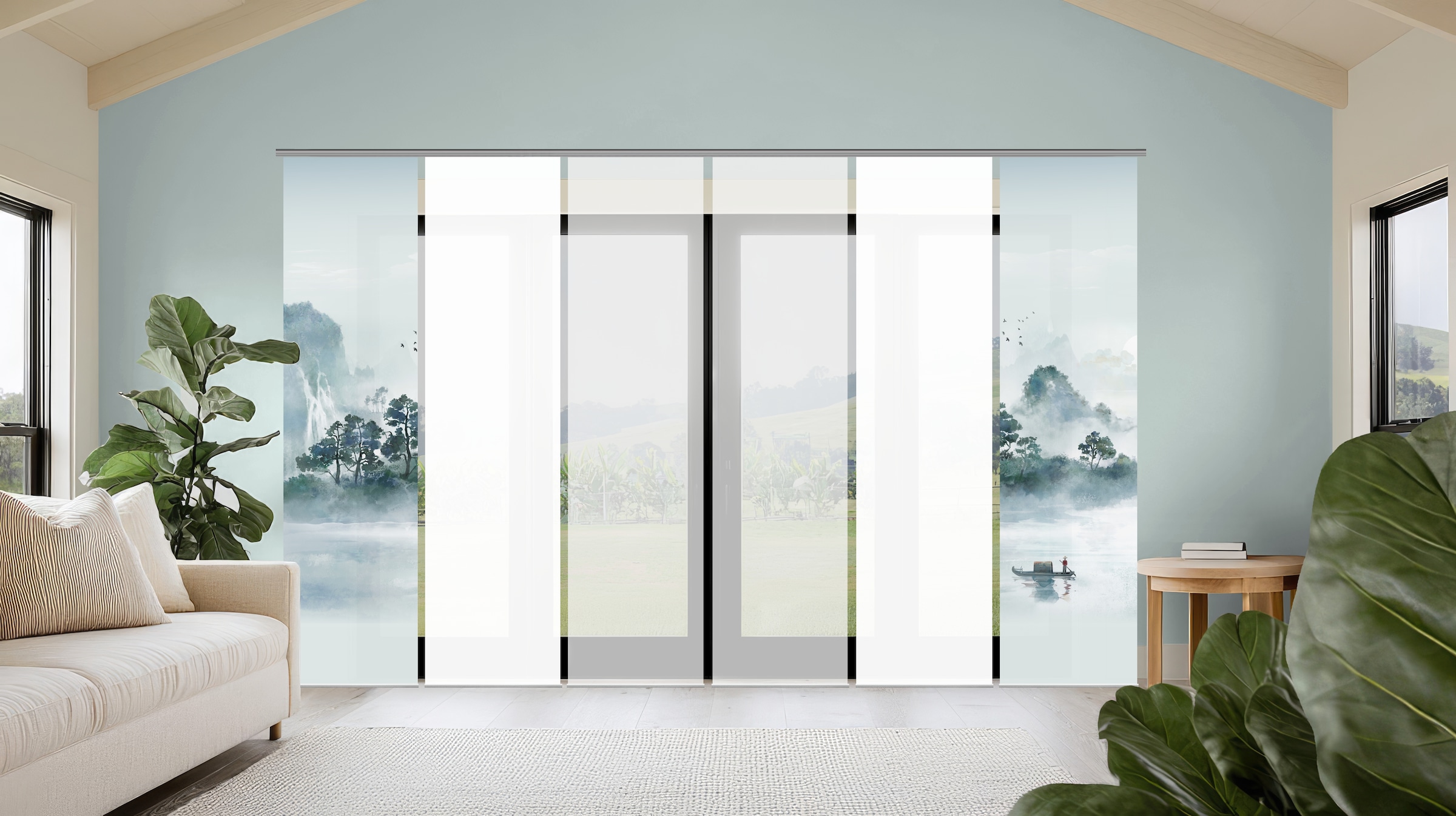 HOME WOHNIDEEN Schiebegardine "VITNAM" Paneelwagen 6 Stk. tlg. Schiebewand günstig online kaufen