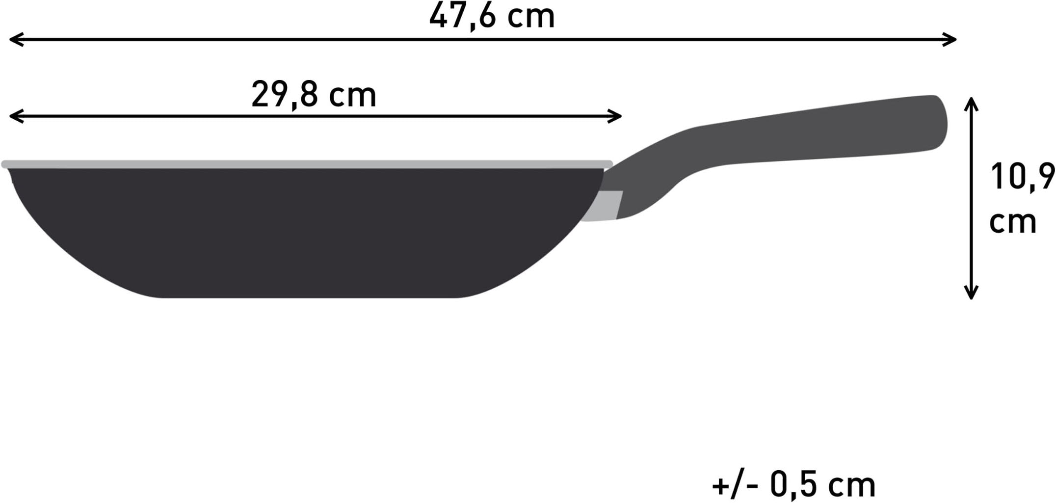 Tefal Wok »Ceramic Control Grey« Aluminium 1 tlg. Keramikbeschichtung, Induktion, Thermo-Signal Temperaturanzeiger