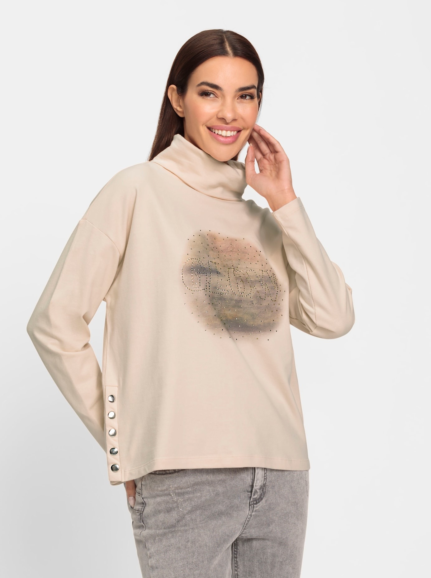 heine Langarmshirt "Druck-Shirt", (1 tlg.) günstig online kaufen