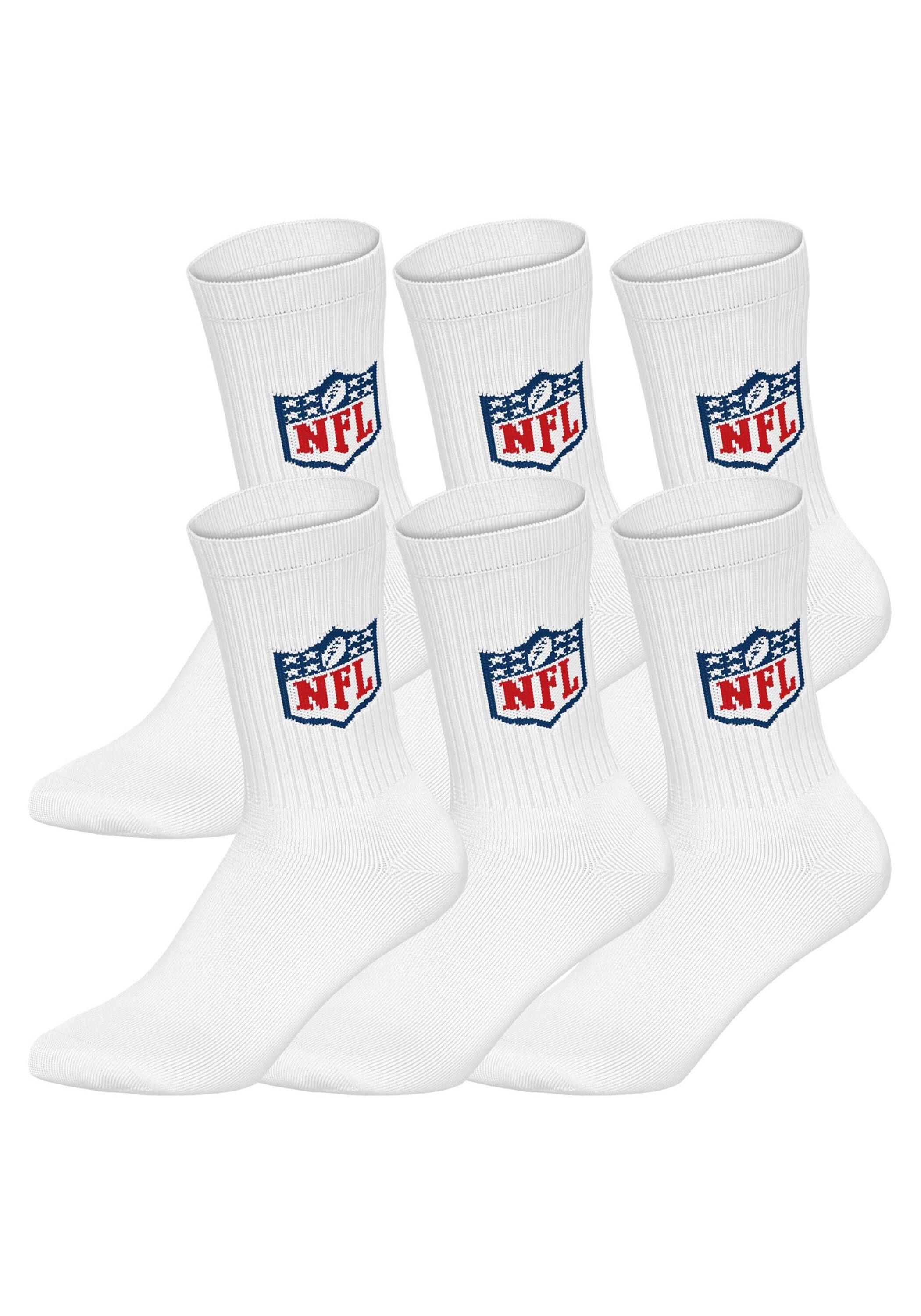 NFL Kurzsocken "Socken NFL SHIELD 6Pack Crew Socks 6er Pack" 6 Paar tlg.