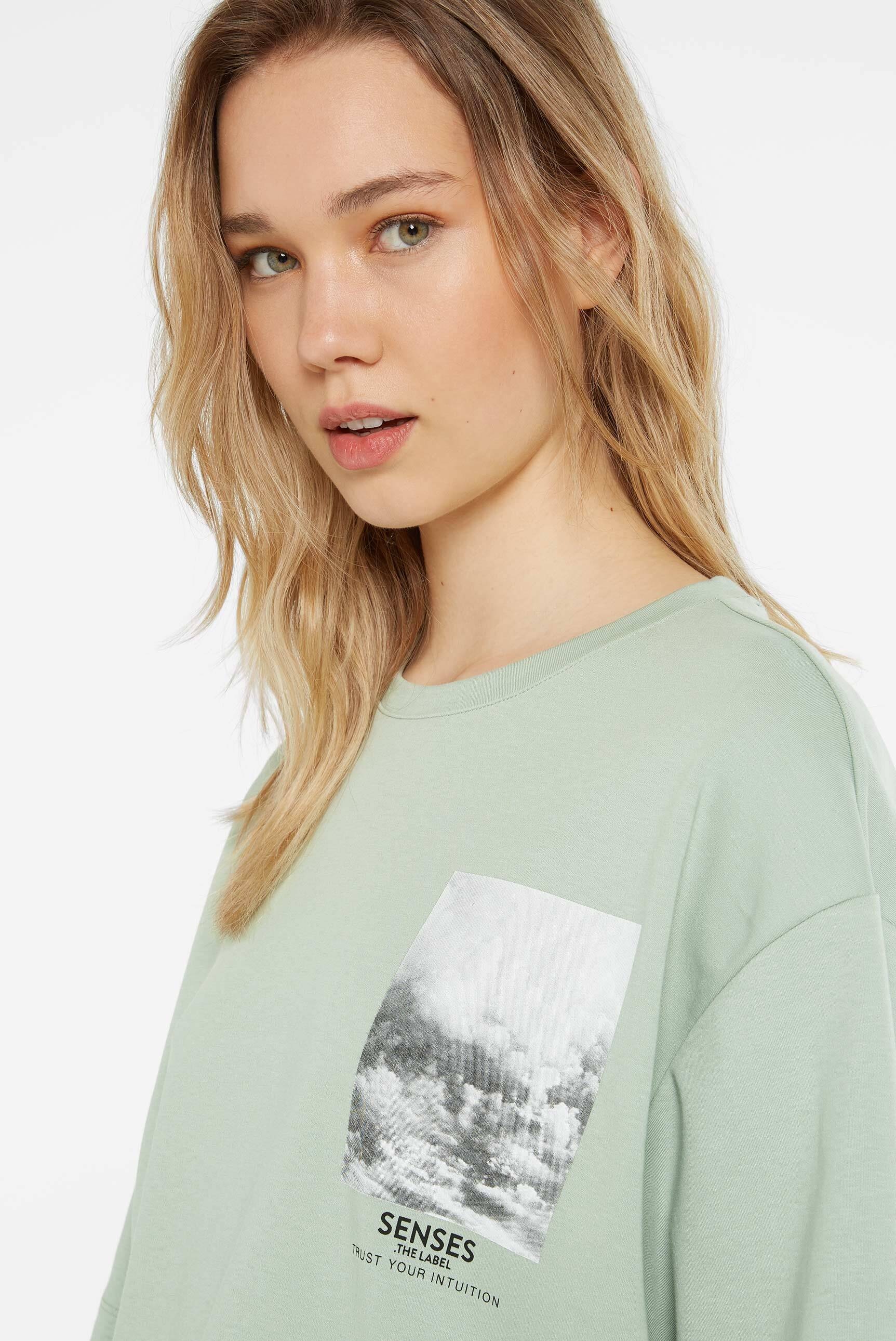 SENSES.THE LABEL Rundhalsshirt aus Baumwolle