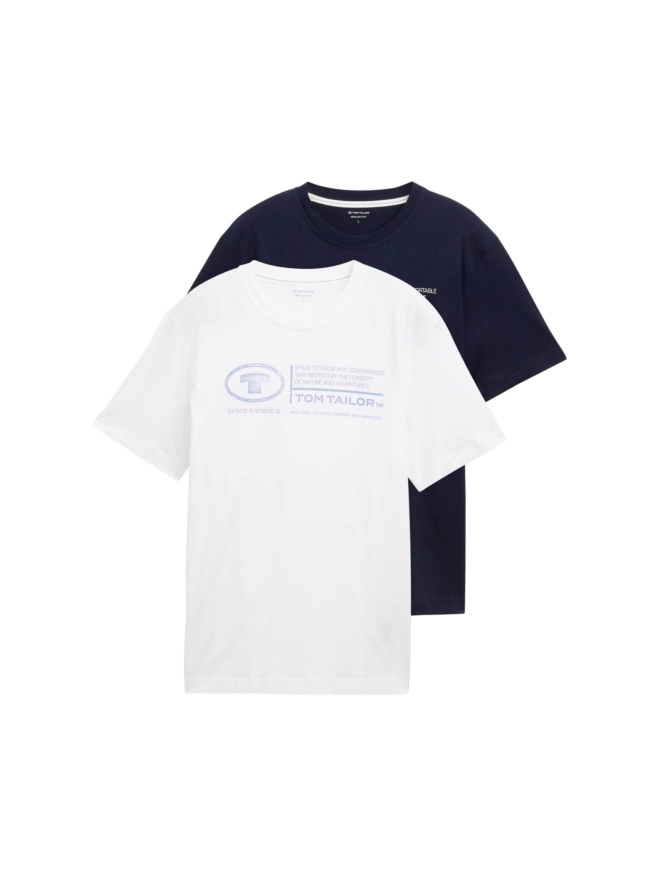TOM TAILOR T-Shirt Packung, 2 Stk. tlg. mit Logo Print günstig online kaufen
