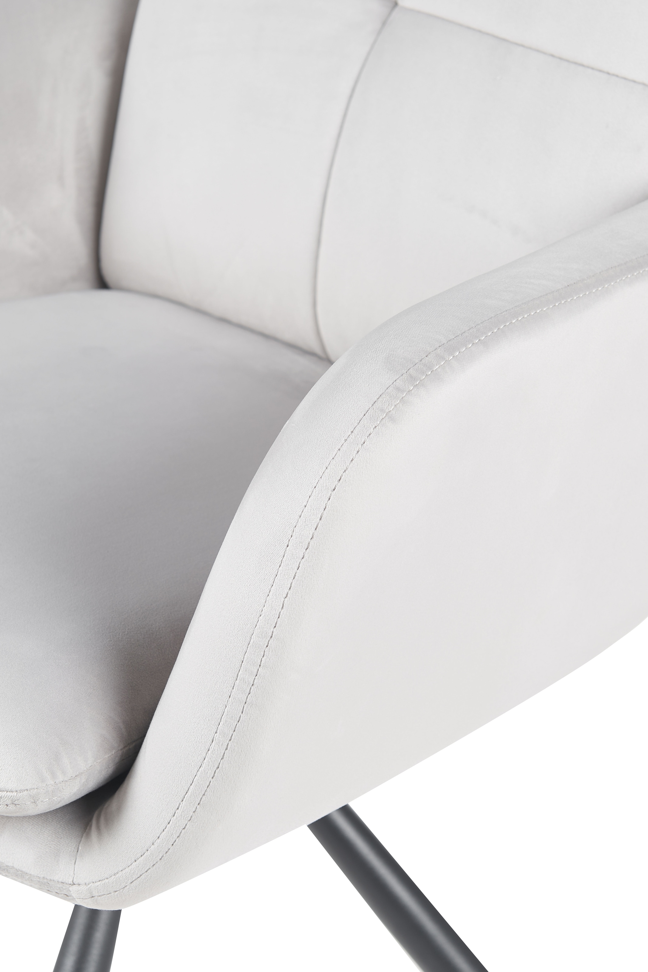 HELA Armlehnstuhl »PARMA« (Set) 2 Stk.2er Pack, 360° drehbar, 4-Fuß, Kissenoptik, Samtvelour, Armlehnen