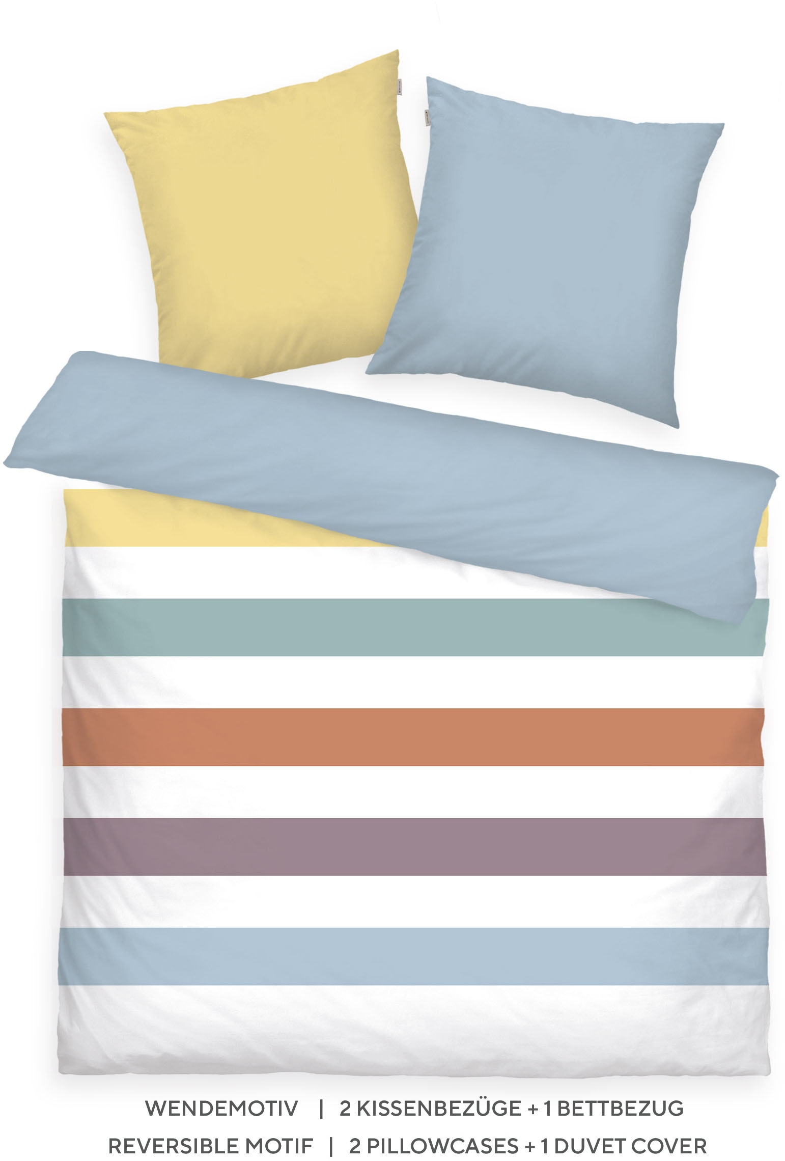 TOM TAILOR HOME Bettwäsche »COLORED STRIPES in Gr. 135x200cm, 155x220cm, 200x220cm oder 100x135cm«,...