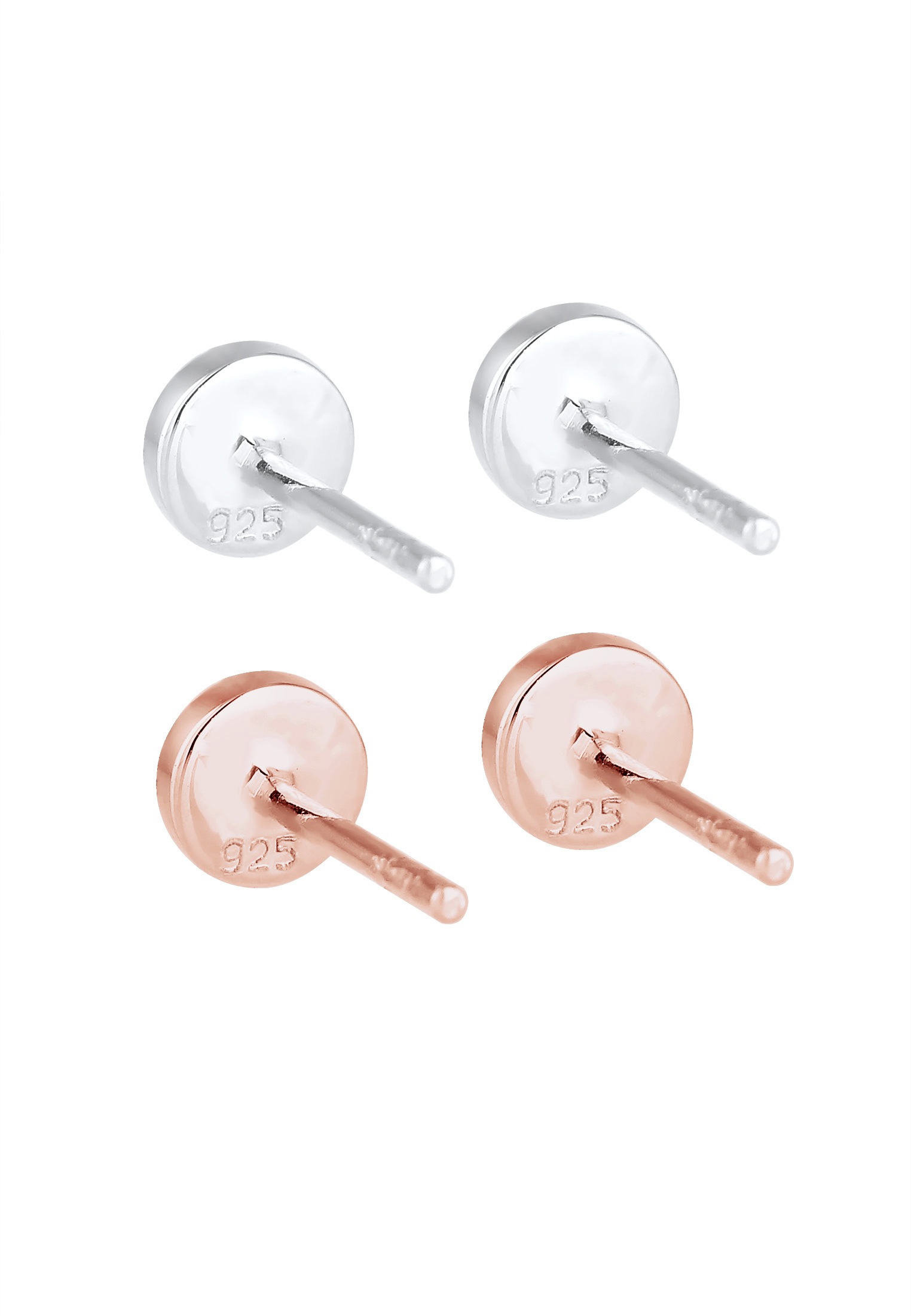 Elli Paar Ohrstecker »Basic Stecker 2er Set Emaille Bi-Color 925 Silber«