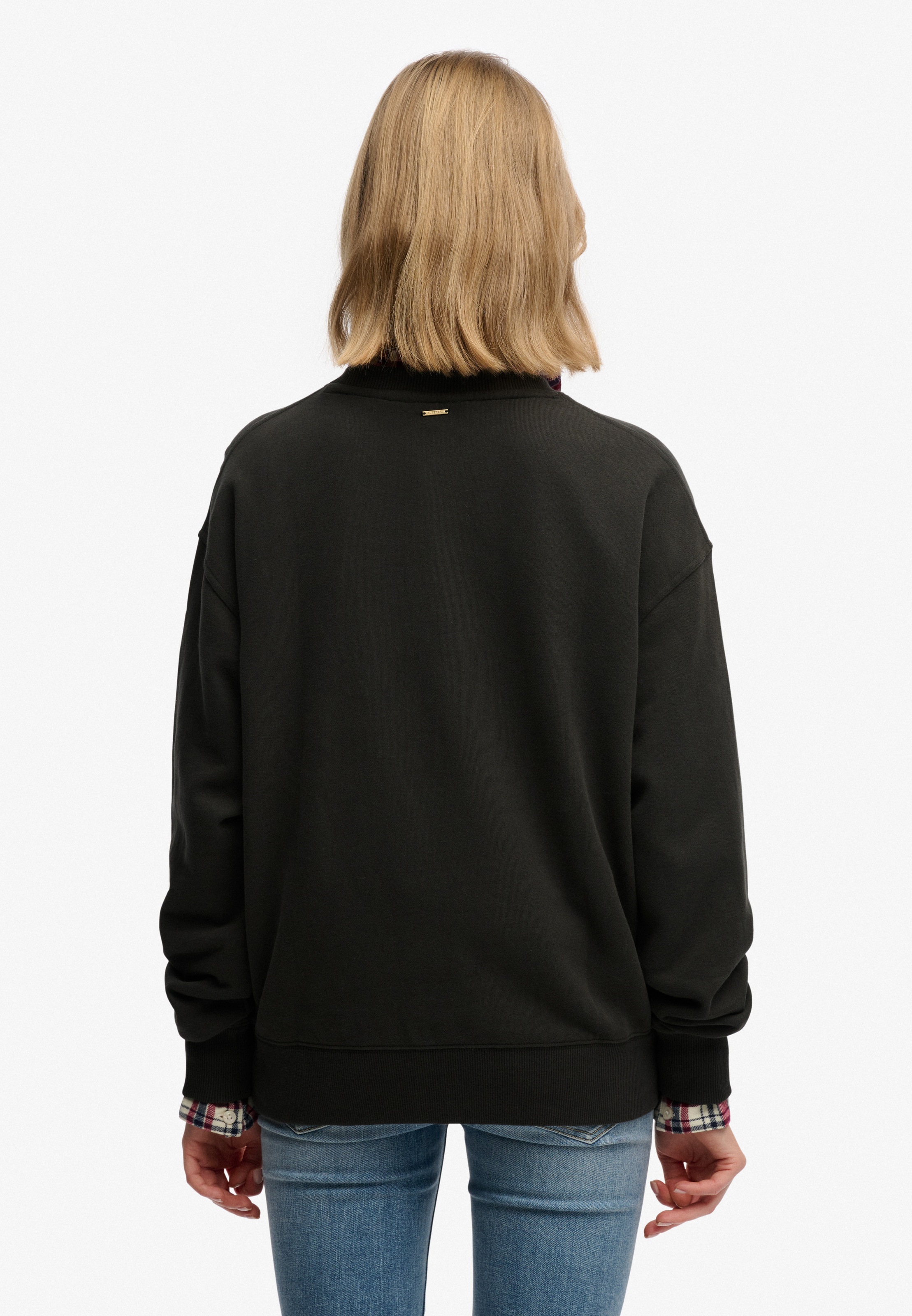 Thumbnail - Superdry Sweatshirt "SCRIPT BRAND LOOSE CREW", mit Markenlogo aus Perlenstickerei auf der Brust