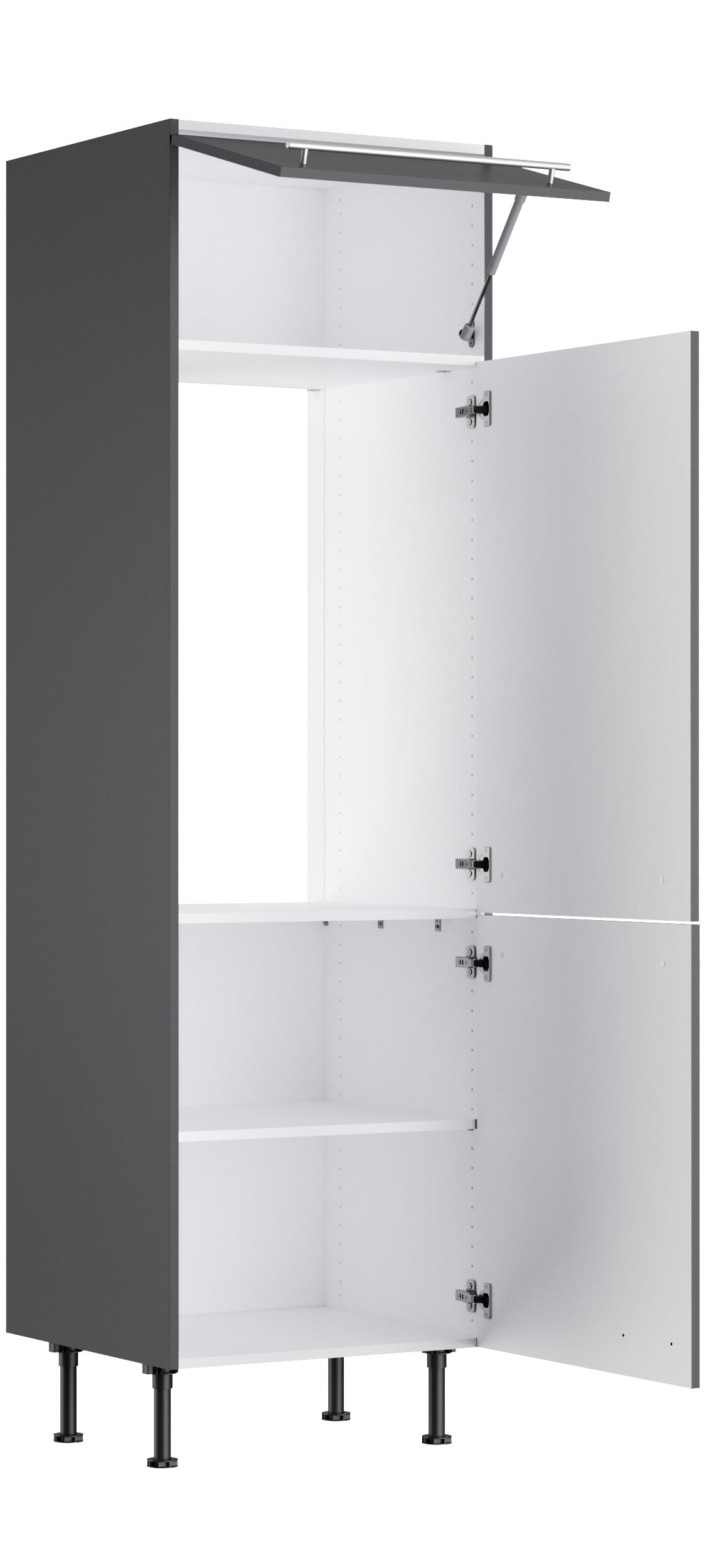 KOCHSTATION Kühlumbauschrank »KS-Bern2« Breite 60 cm, Höhe 211,8 cm, 1 Klappe, 2 Türen, 1 Einlegeboden