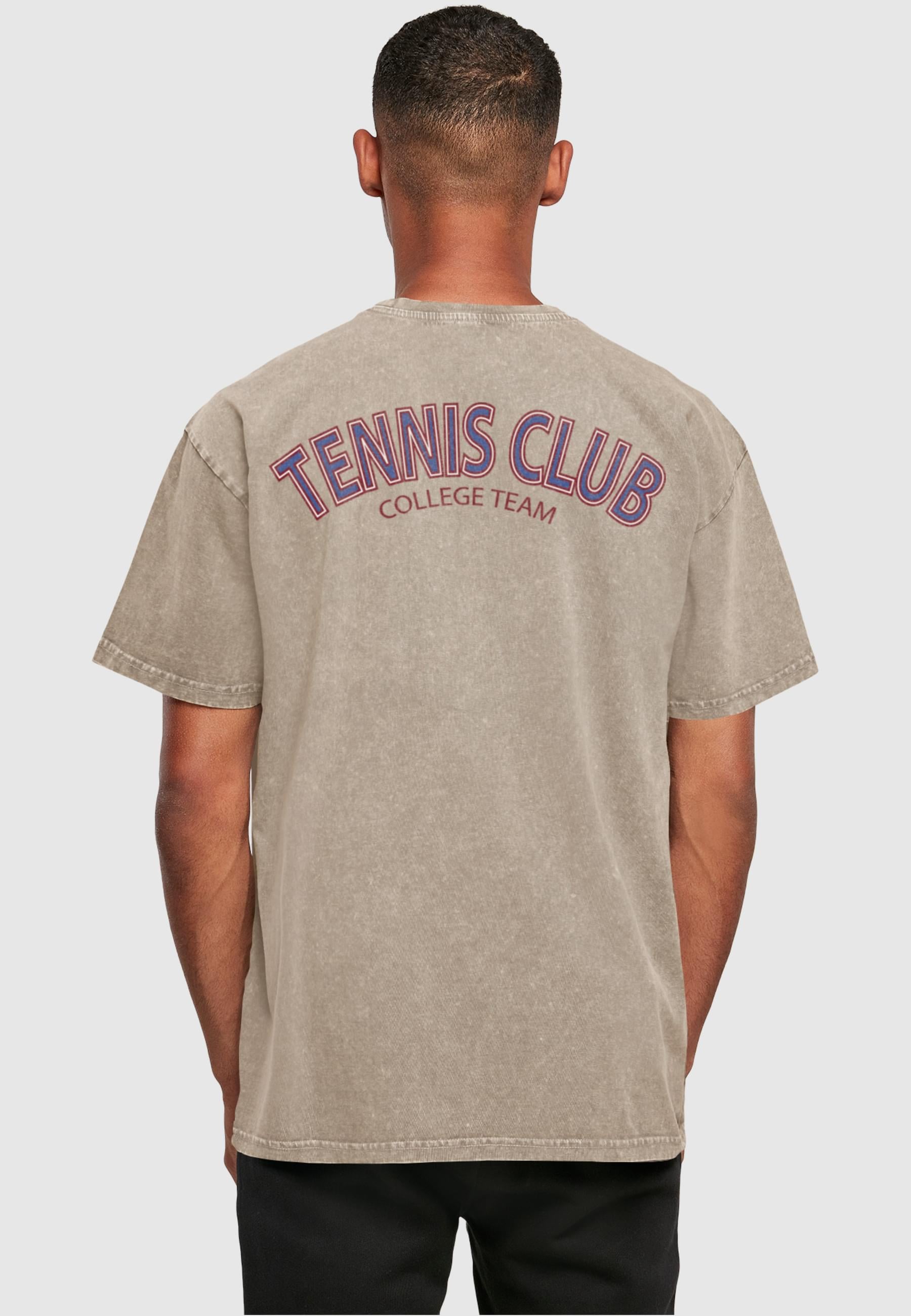 Merchcode T-Shirt »Merchcode Herren College Club Acid Washed Oversized Tee«, (1 tlg.)