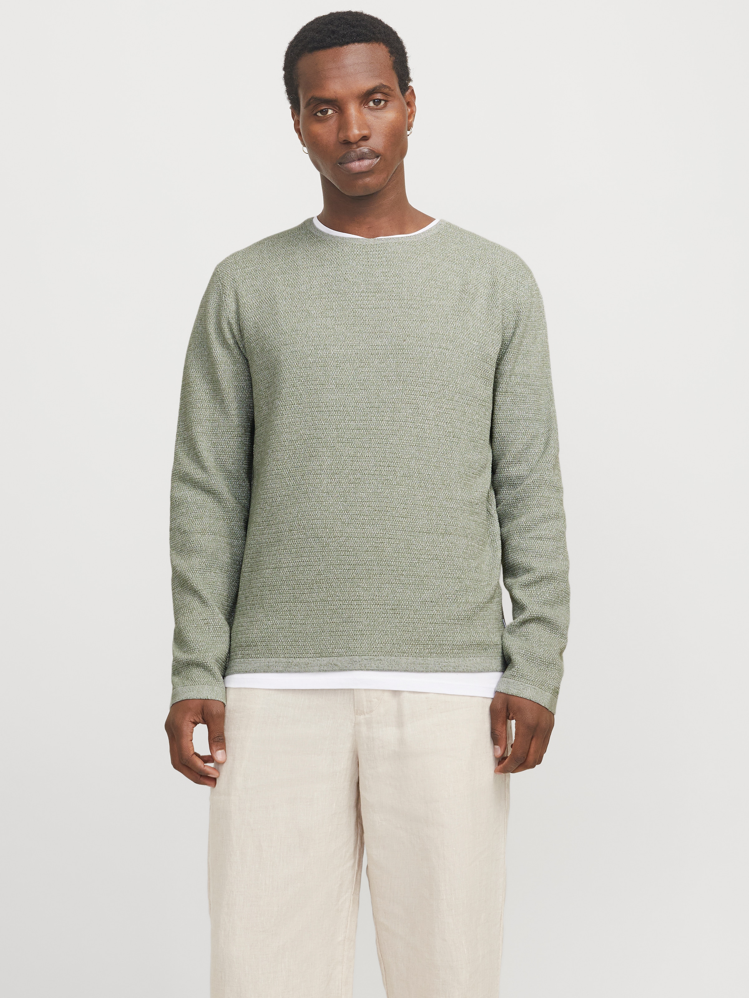 Jack & Jones Rundhalspullover "JJEGEORGE KNIT CREW NECK NOOS", in Strick Op günstig online kaufen