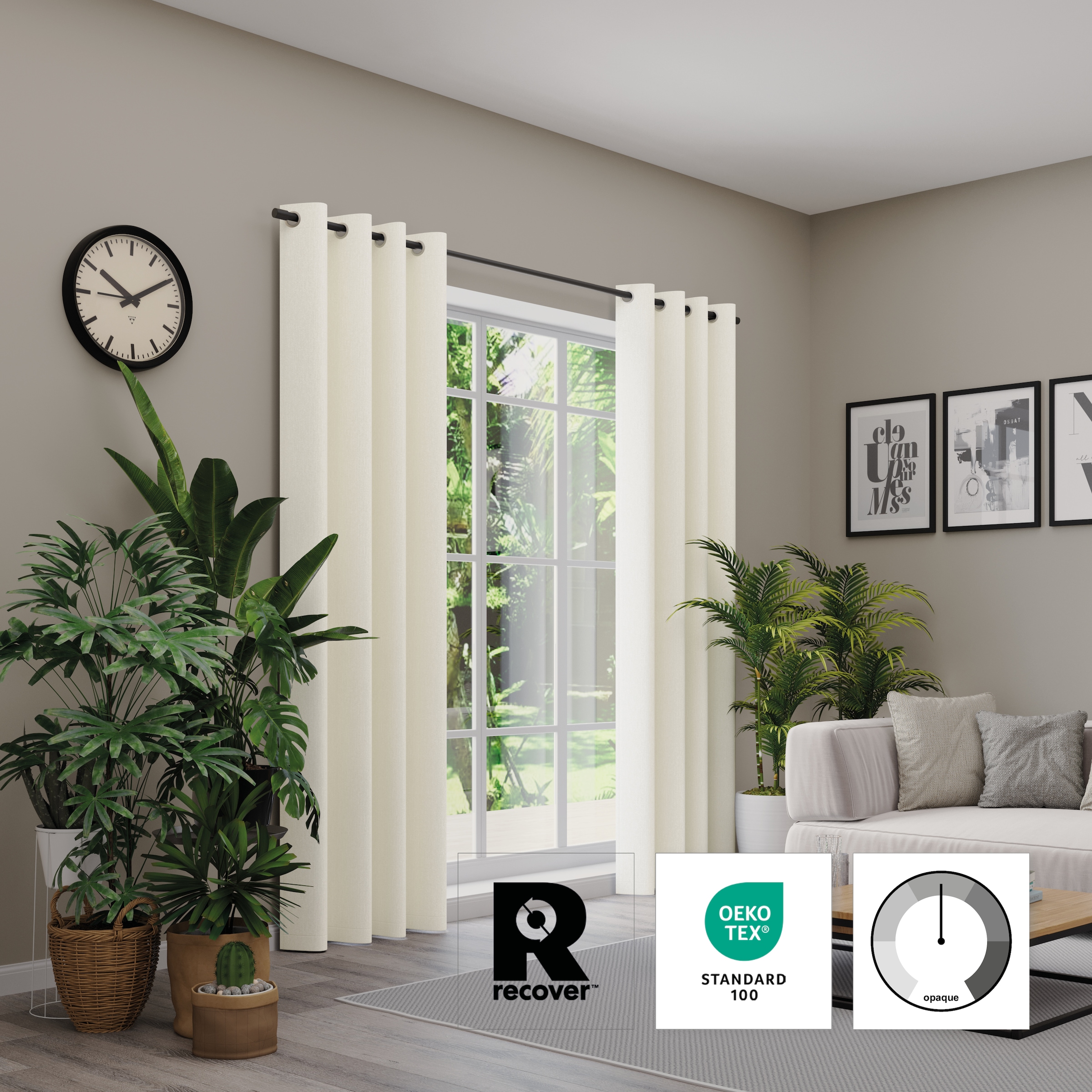 Neutex for you Vorhang "Monza Eco" Ösen 1 Stk. tlg.