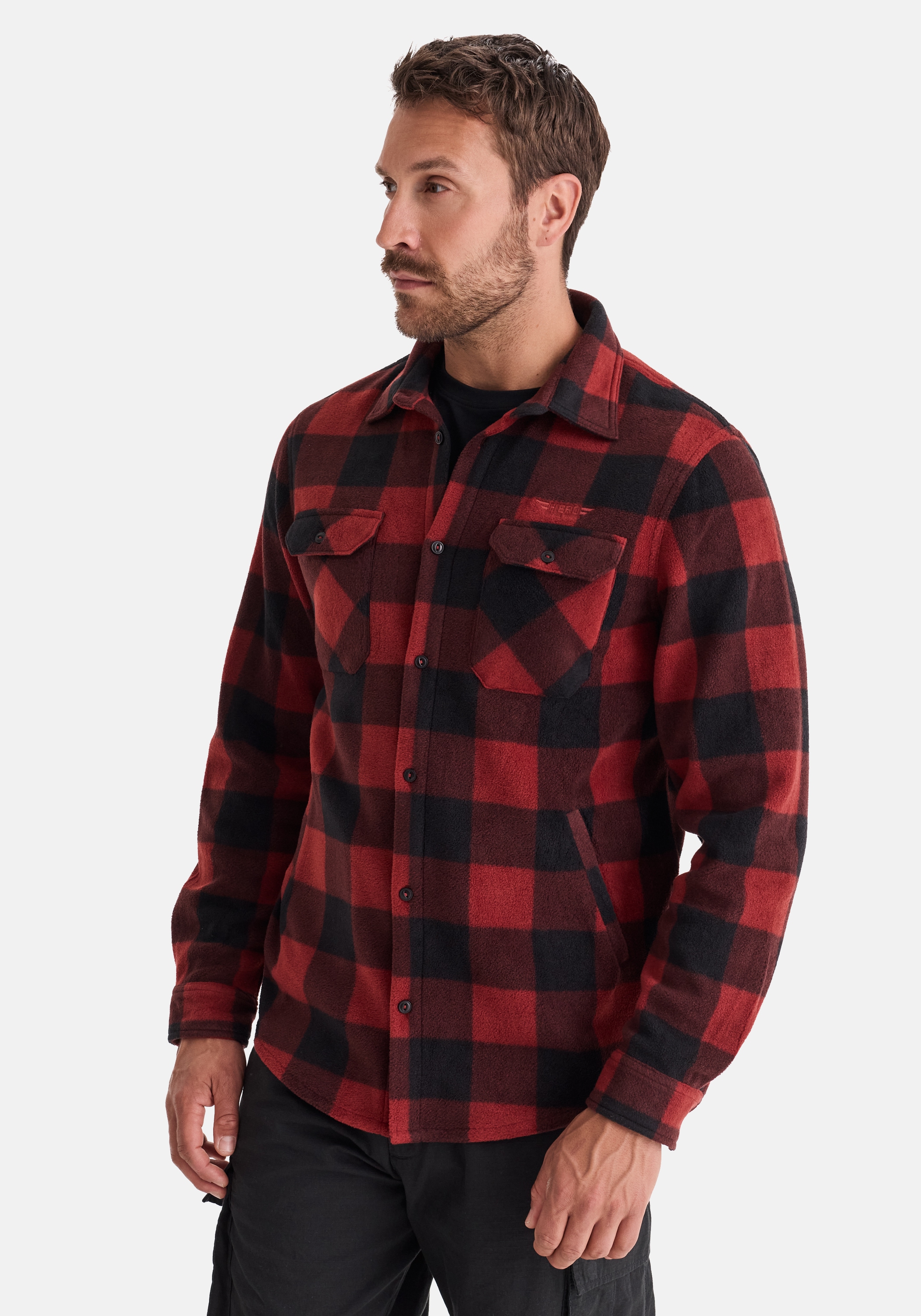 HERO by John Medoox »HENDRIX Fleecehemd« Regular Fit Casual Fleece für Herren