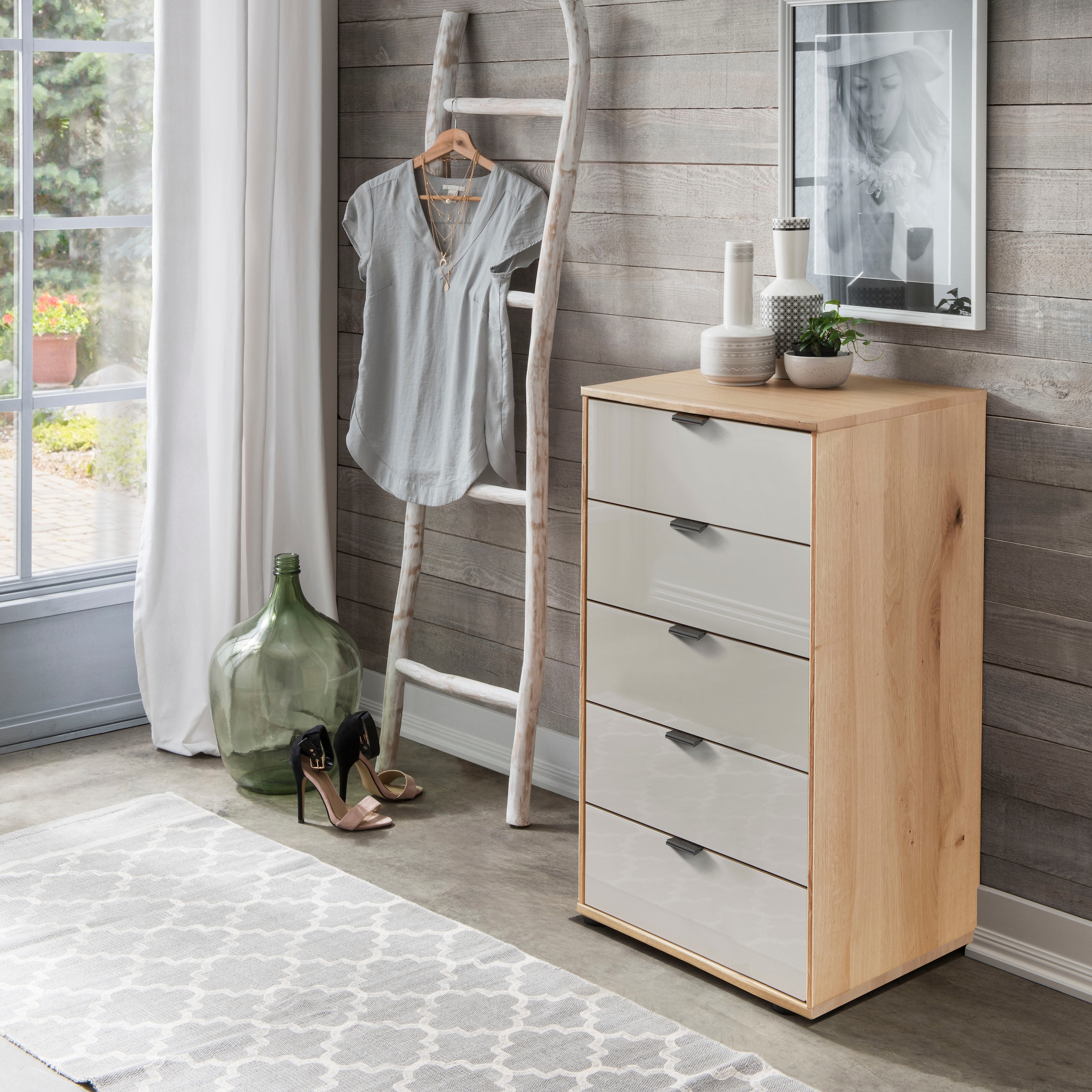 WIEMANN Schubkastenkommode "Cardiff Sideboard, Wäscheschrank, teilmassiv Bi günstig online kaufen