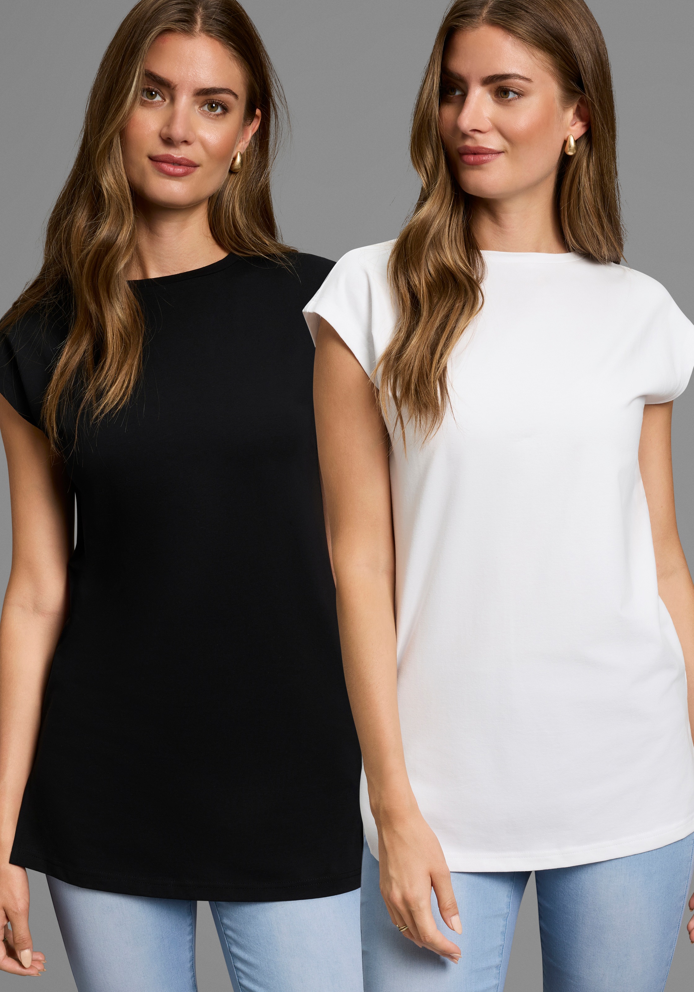 Laura Scott Longshirt 2er-Pack, in verlängerter Form günstig online kaufen