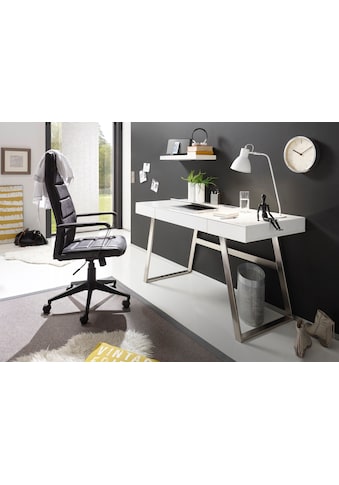 Schreibtisch »Aspen«, weiß matt,Schubladen mit push to open, Breite 140 cm