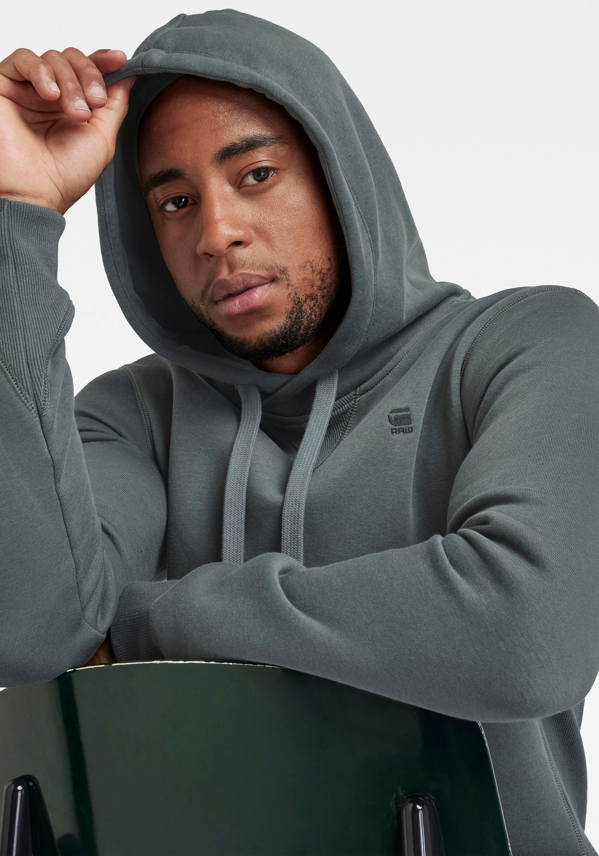 G-Star Raw Premium Core HDD SW LS Hoodie Green EU XL Men 3