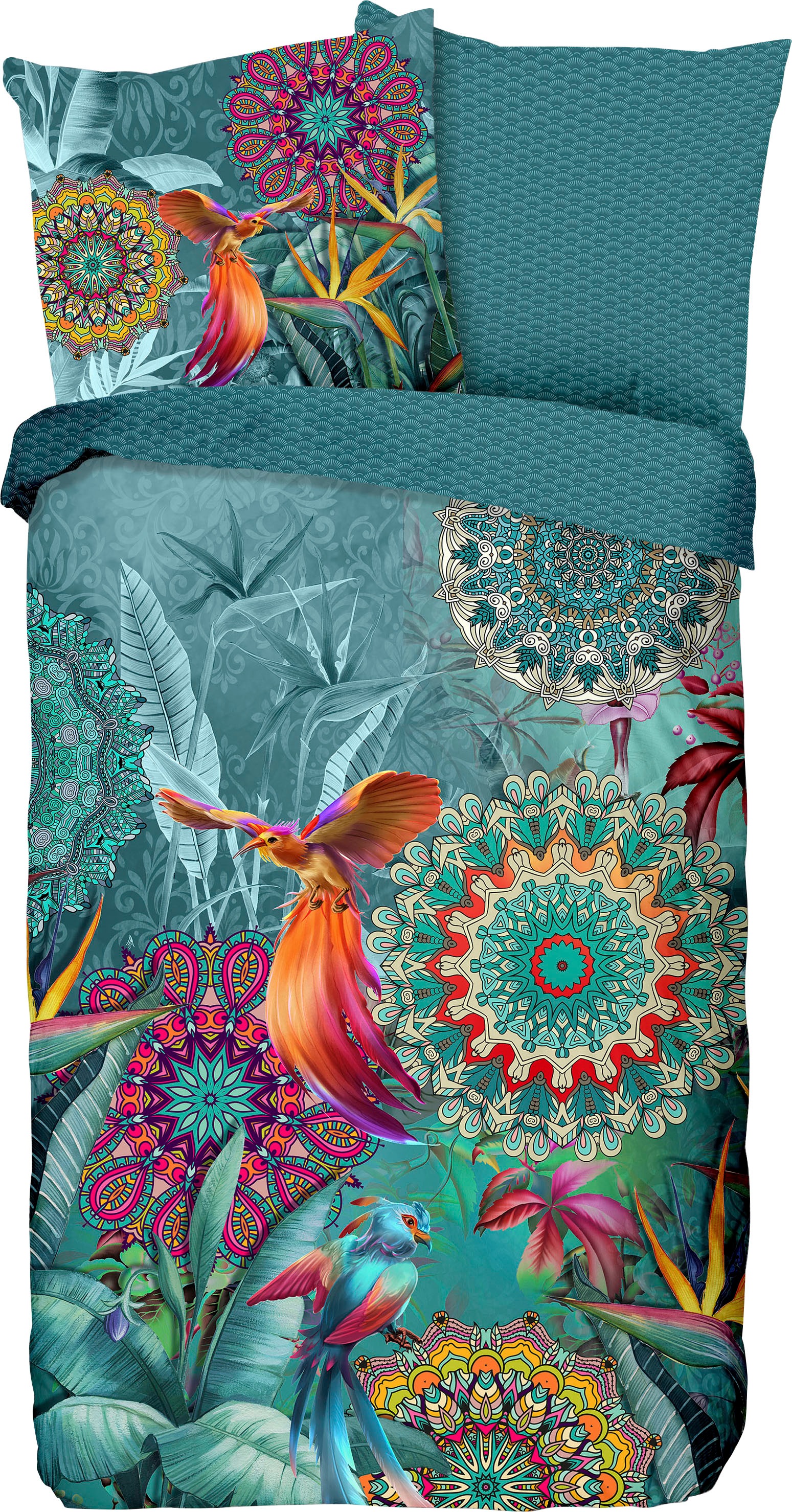 hip Wendebettwäsche "Lovise" 2 Stk. Mako-Satin, 135x200, Reißverschluss, We günstig online kaufen