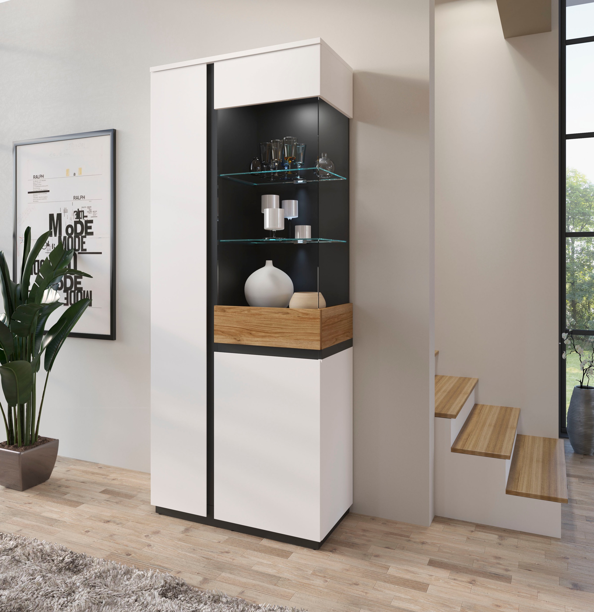 Home affaire Vitrine »Novena« Höhe 150 cm