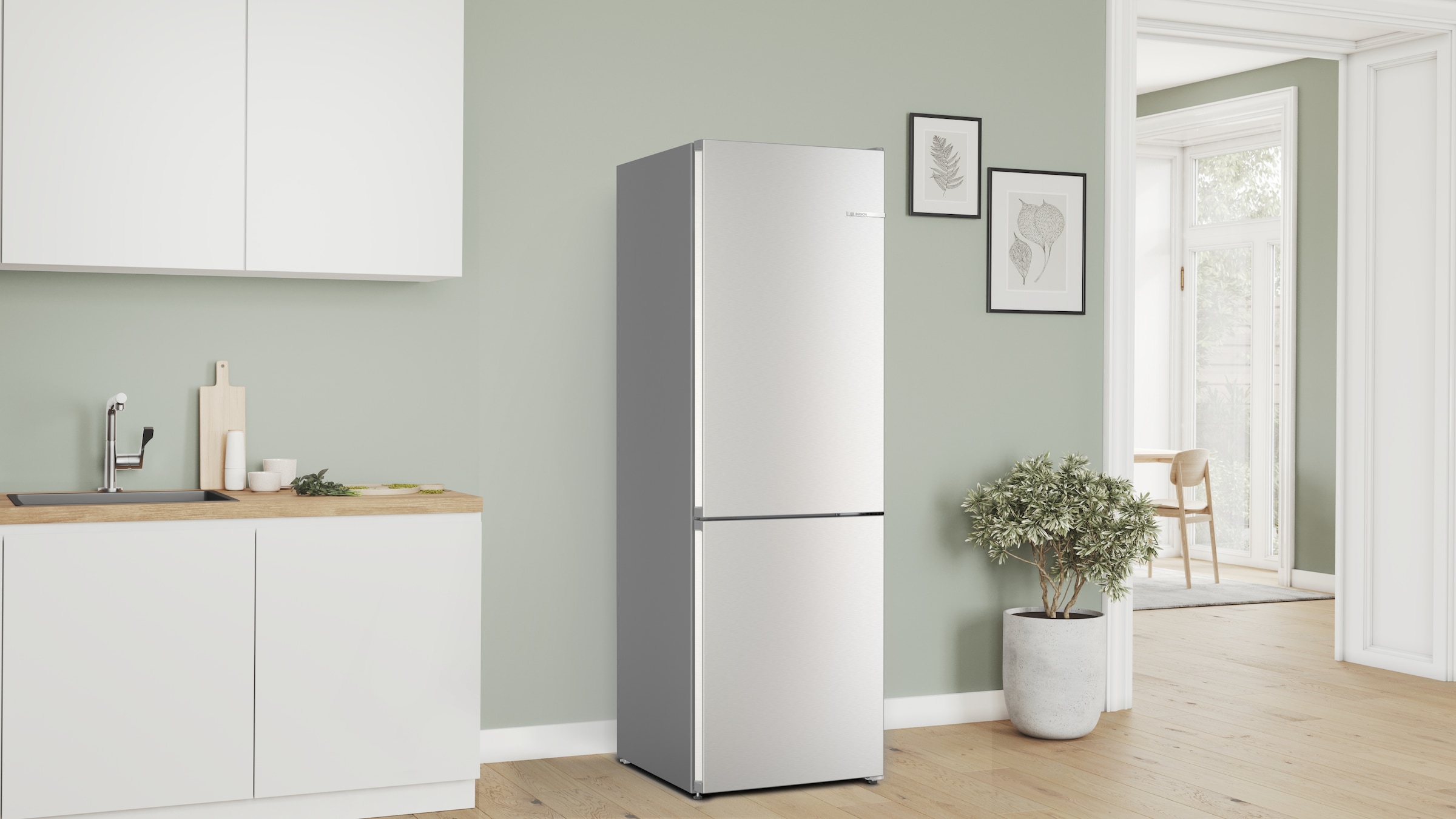 BOSCH Kühl-/Gefrierkombination Serie 4 »KGN362LAF« 186 cm hoch 60 cm breit