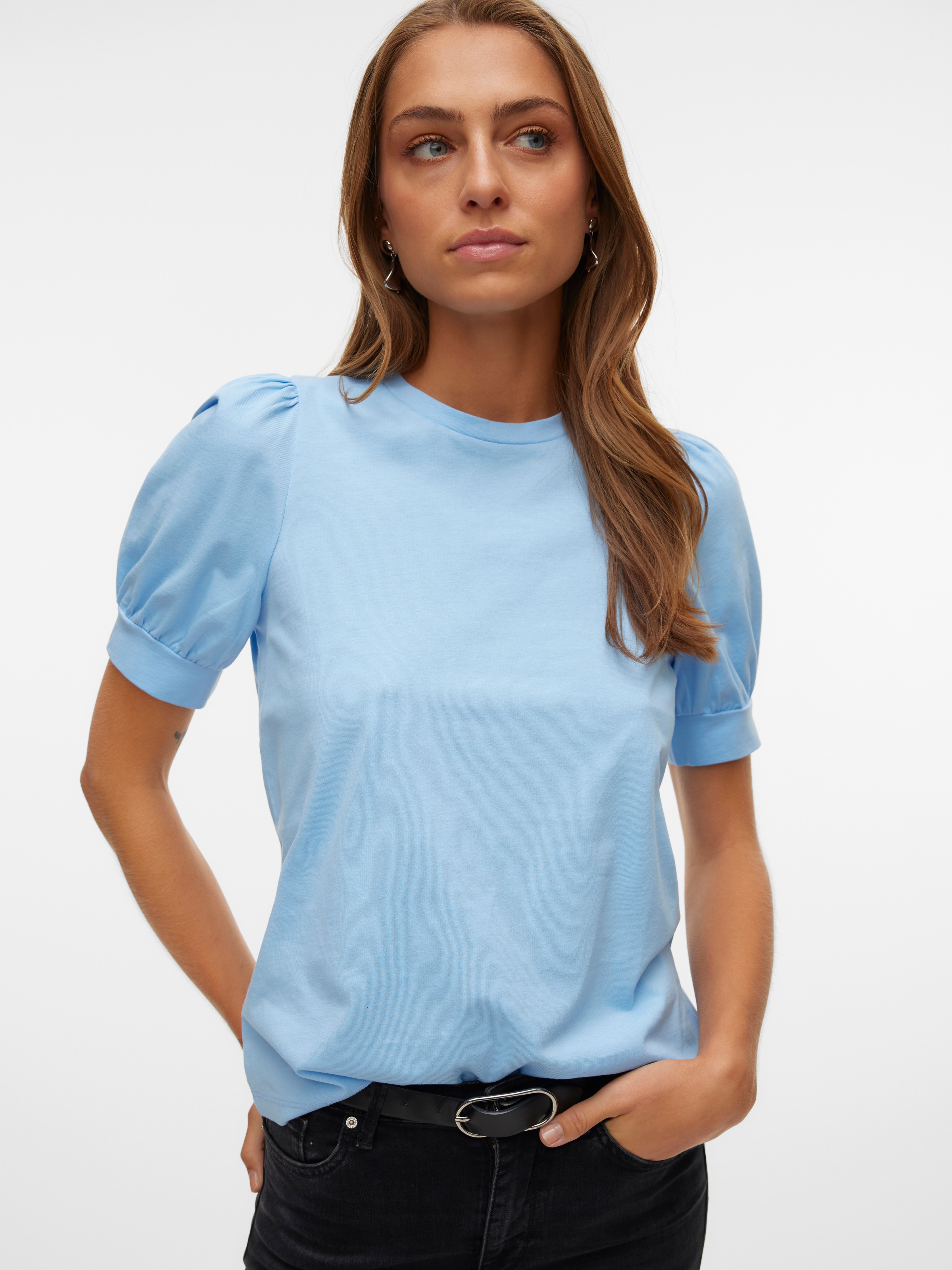 Vero Moda T-Shirt »VMKERRY 2/4 O-NECK TOP VMA JRS NOOS«, mit Rundhalsausschnitt