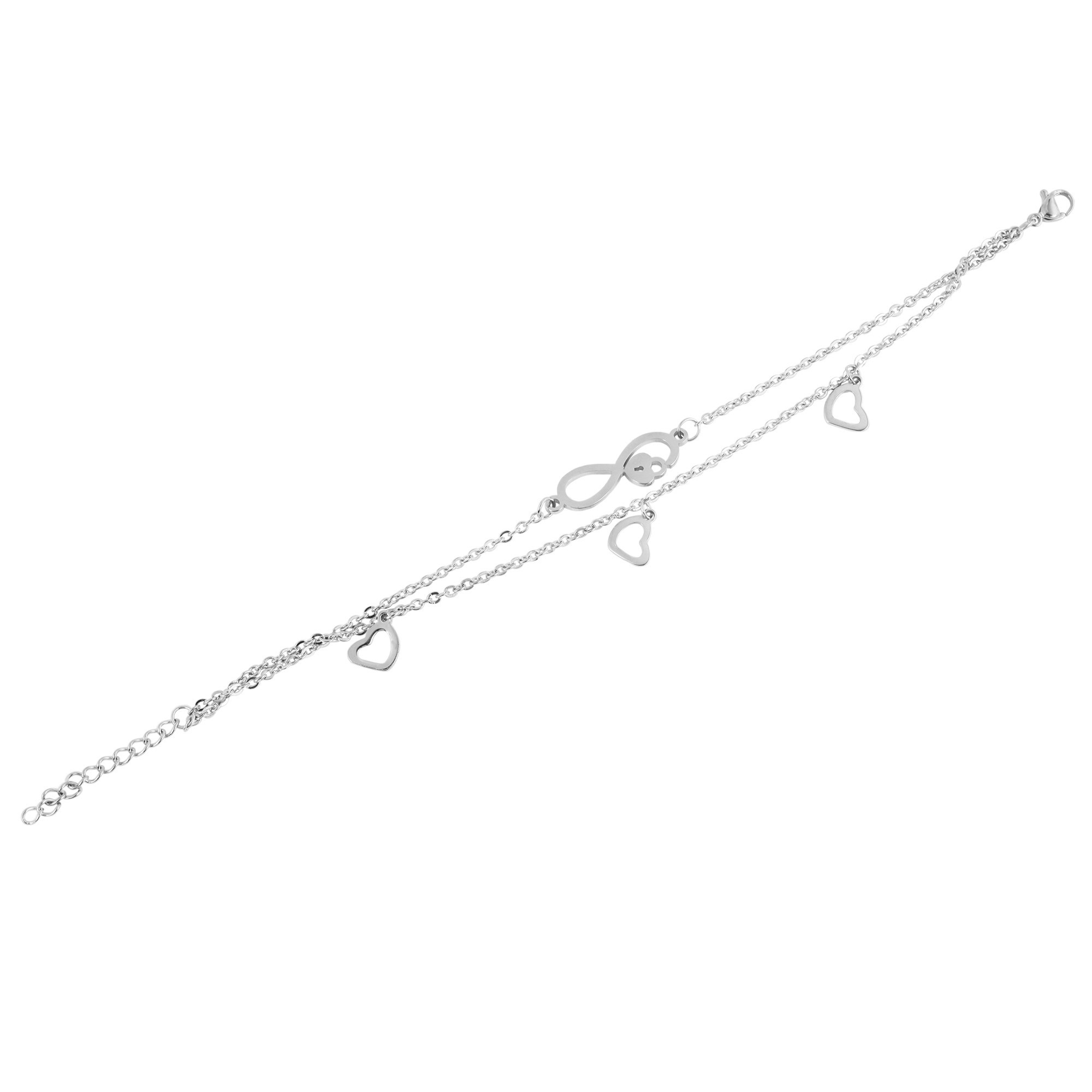 Adelia´s Edelstahlarmband »Armband Unendlichzeichen aus Edelstahl 17 cm«