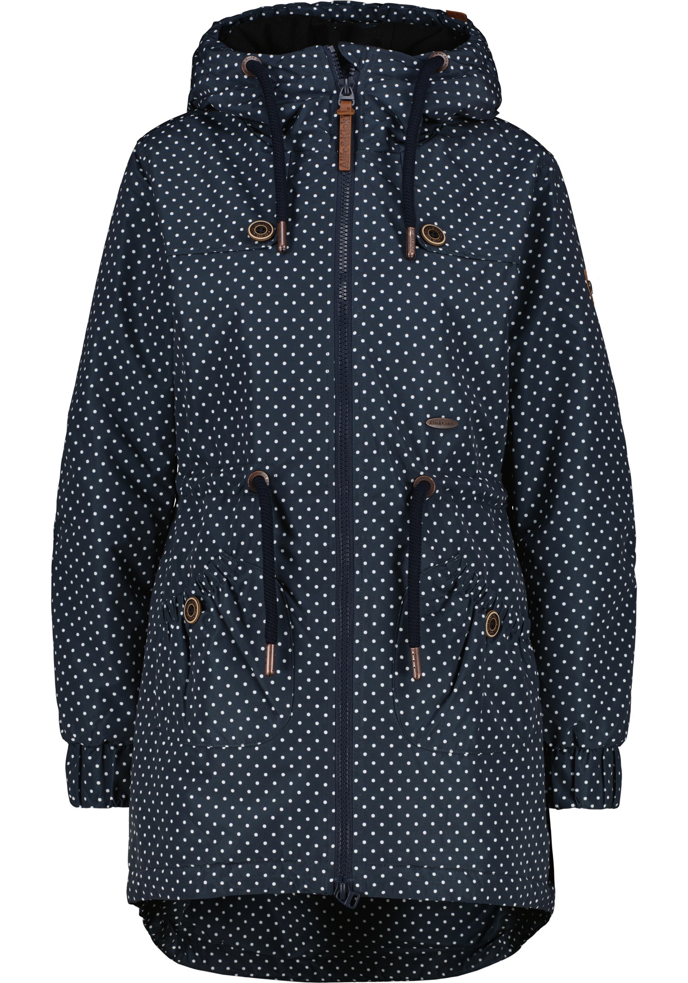Alife & Kickin »CHARLOTTEAKB« mit Kapuze gefütterter Parka, Kapuzenjacke durch Bindeband tailliert