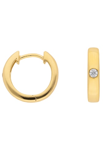 Adelia´s Paar Ohrhänger »1 Paar 333 Gold Ohrringe / Creolen mit Zirkonia Ø 13,6 mm«,... kaufen