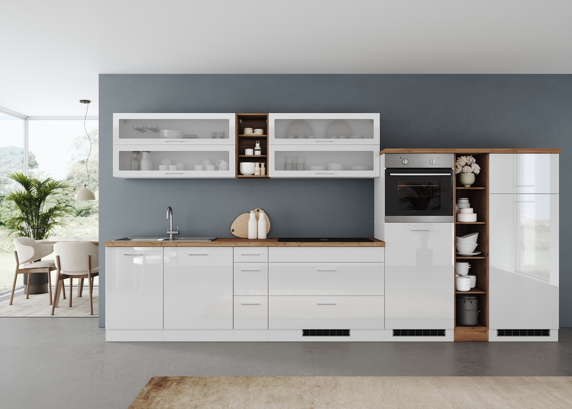 KOCHSTATION Küchenzeile "KS-Milan", Breite 390 cm, wahlweise mit E-Geräten, günstig online kaufen