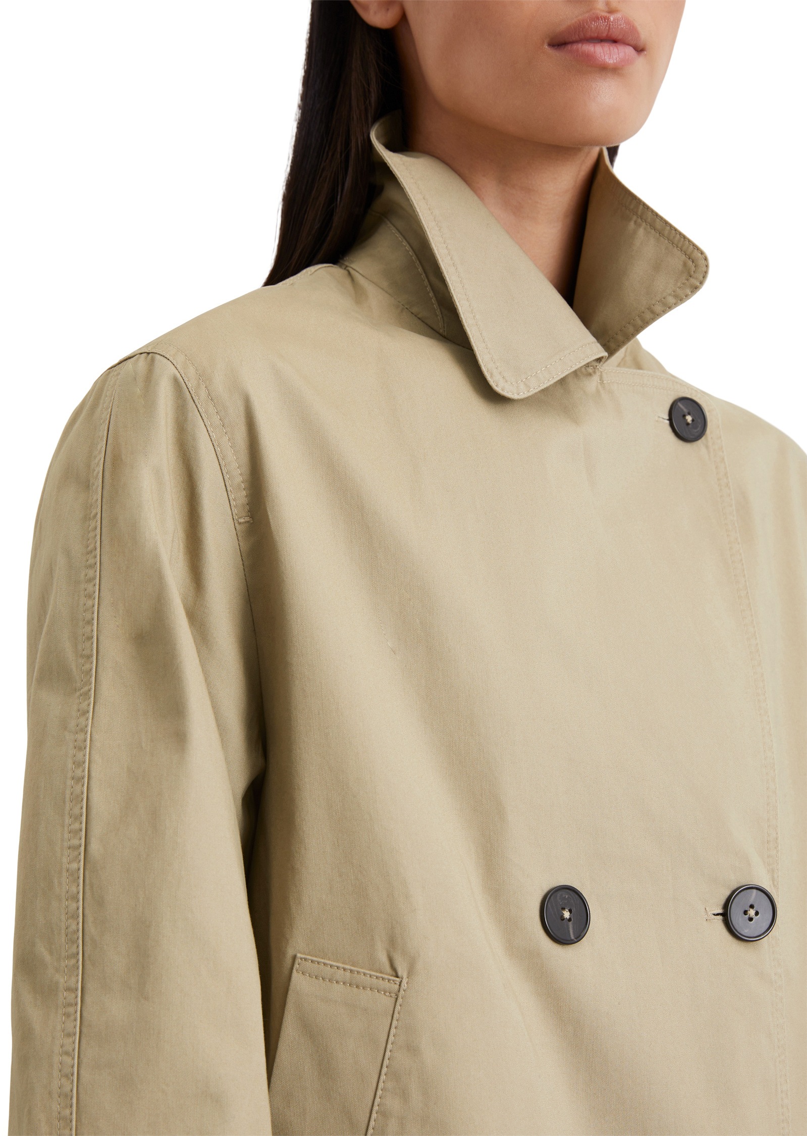 Marc O'Polo Outdoorjacke »aus Organic Cotton-Twill«, ohne Kapuze