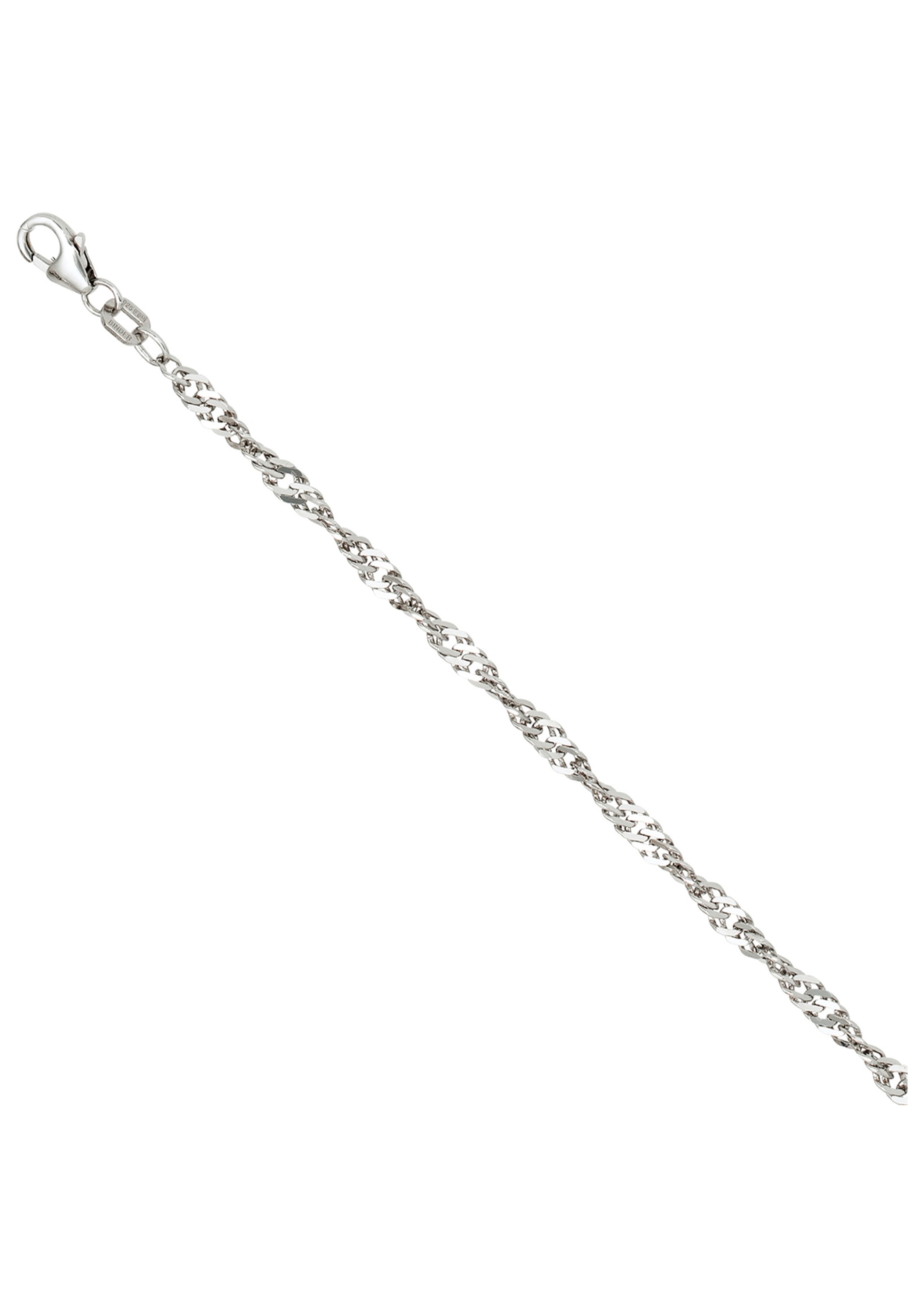 JOBO Silberkette, Singapurkette 925 Silber 45 cm 2,9 mm