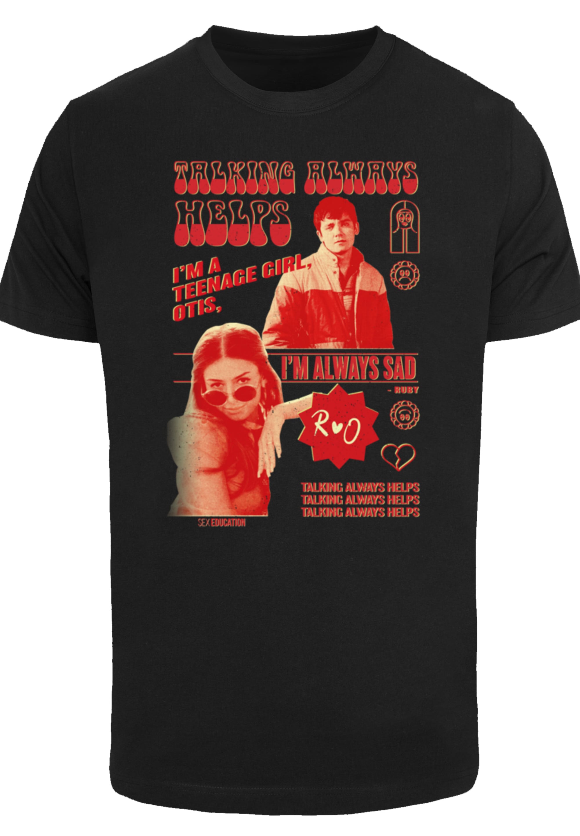 F4NT4STIC T-Shirt »Sex Education Otis Talking Helps Netflix TV Series«, Premium Qualität