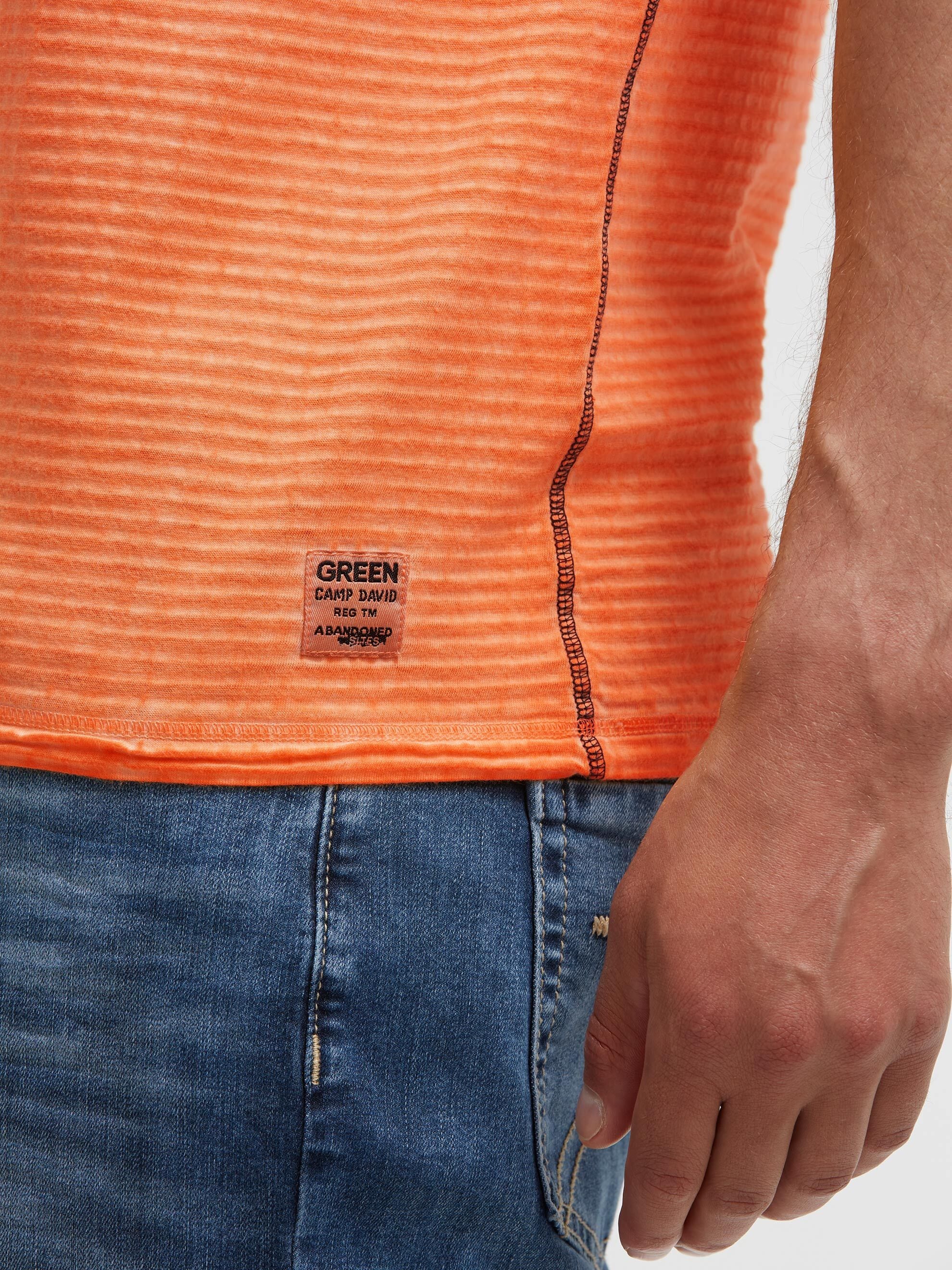 CAMP DAVID Rundhalsshirt mit Stickerei