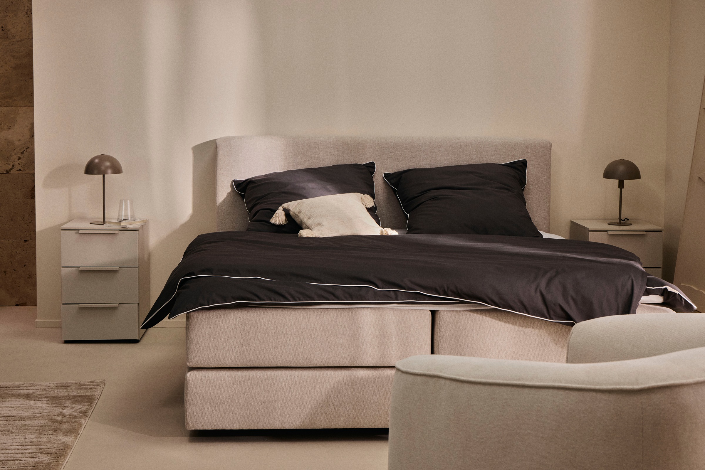 LeGer Home by Lena Gercke Nachtkommode »Nachttisch Nachtschrank Nachtkonsole SERINA eleganter Eyecatcher« mit 3 Schubkästen sowie hochwertigen Metallgriffen MADE IN GERMANY