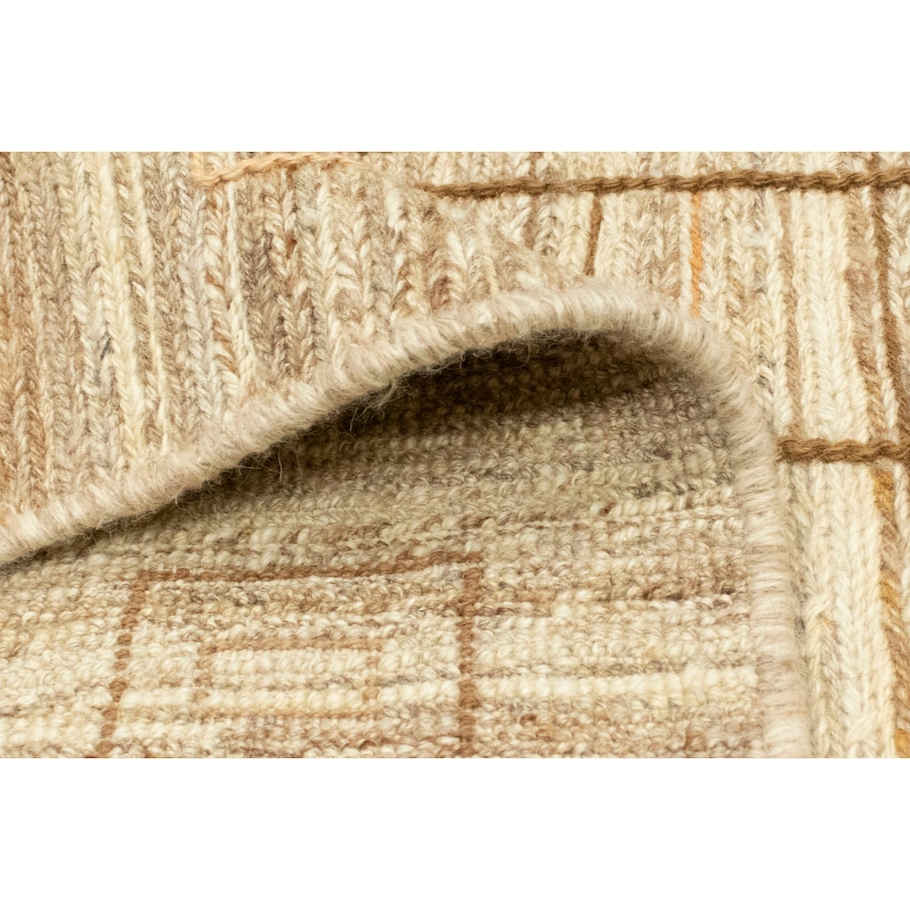 morgenland Wollteppich »Gabbeh Teppich handgeknüpft hellbraun«, rechteckig, handgeknüpft