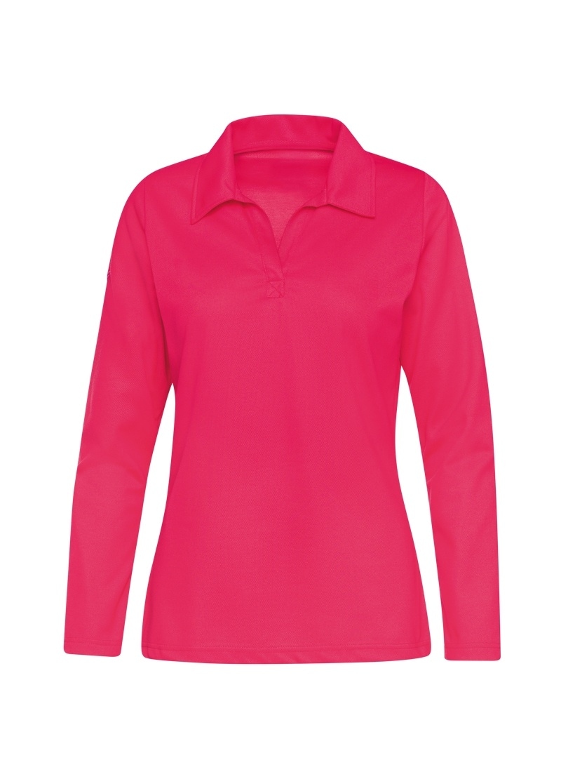 Trigema Poloshirt "TRIGEMA Langarm Poloshirt ohne Knopfleiste" 1 Stk. tlg. günstig online kaufen