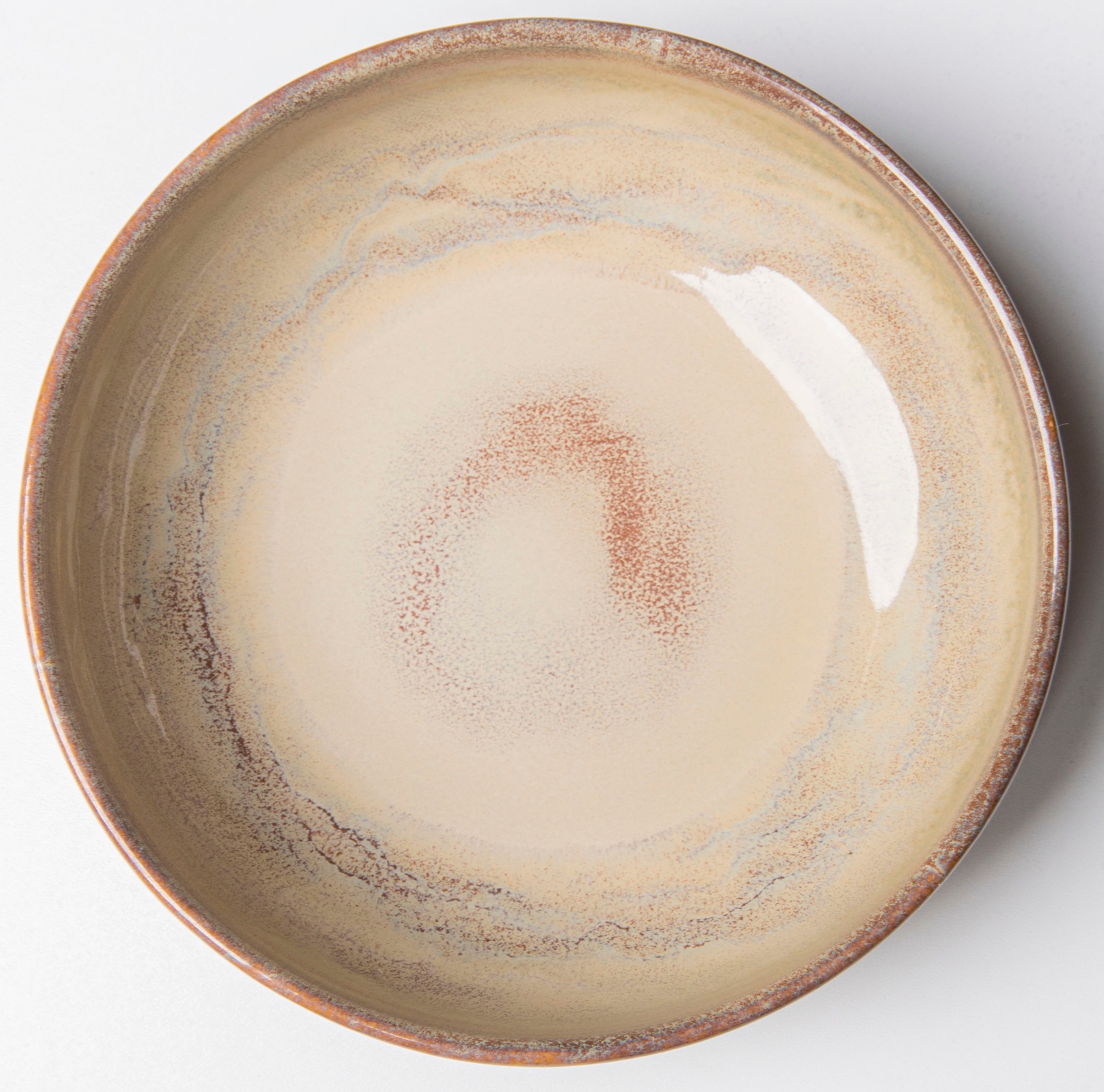 Müslischale GIPFELSTÜCK "Nebelwald", beige, Ø:16cm, Steinzeug, Schüsseln, Müslischale, Scandi-Style, glänzende Reaktivglasur, jedes Stück ein Unikat 3