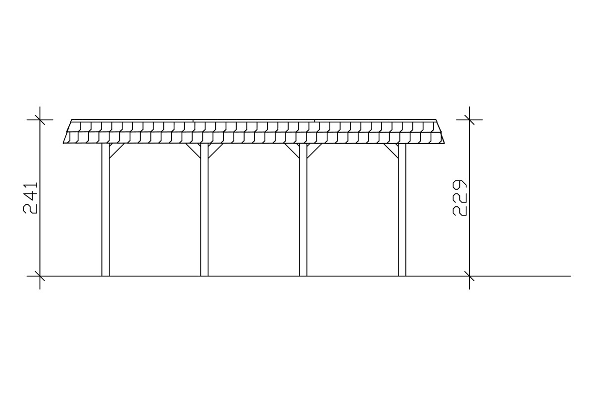 Skanholz Einzelcarport »Spreewald«, 285 cm, braun