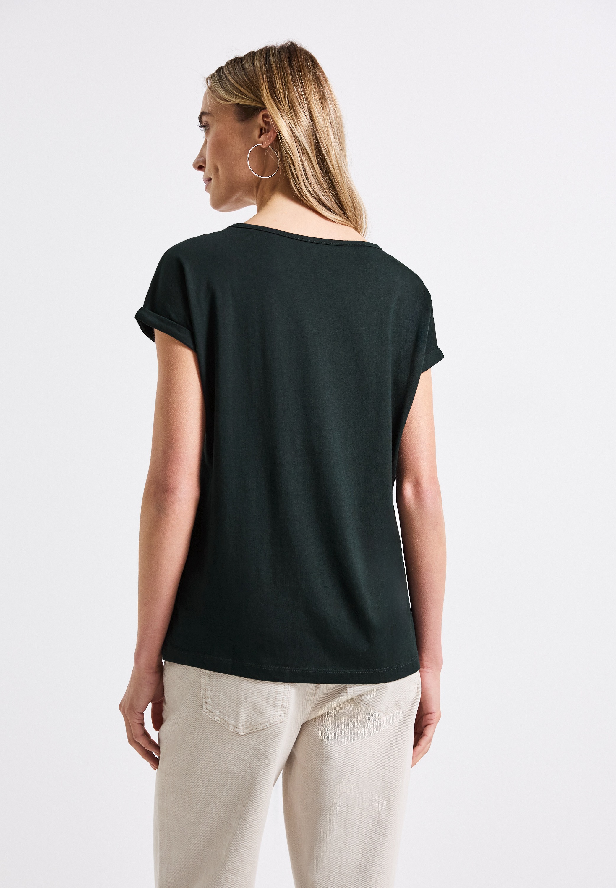 STREET ONE T-Shirt, aus Baumwolle mit Stretchante