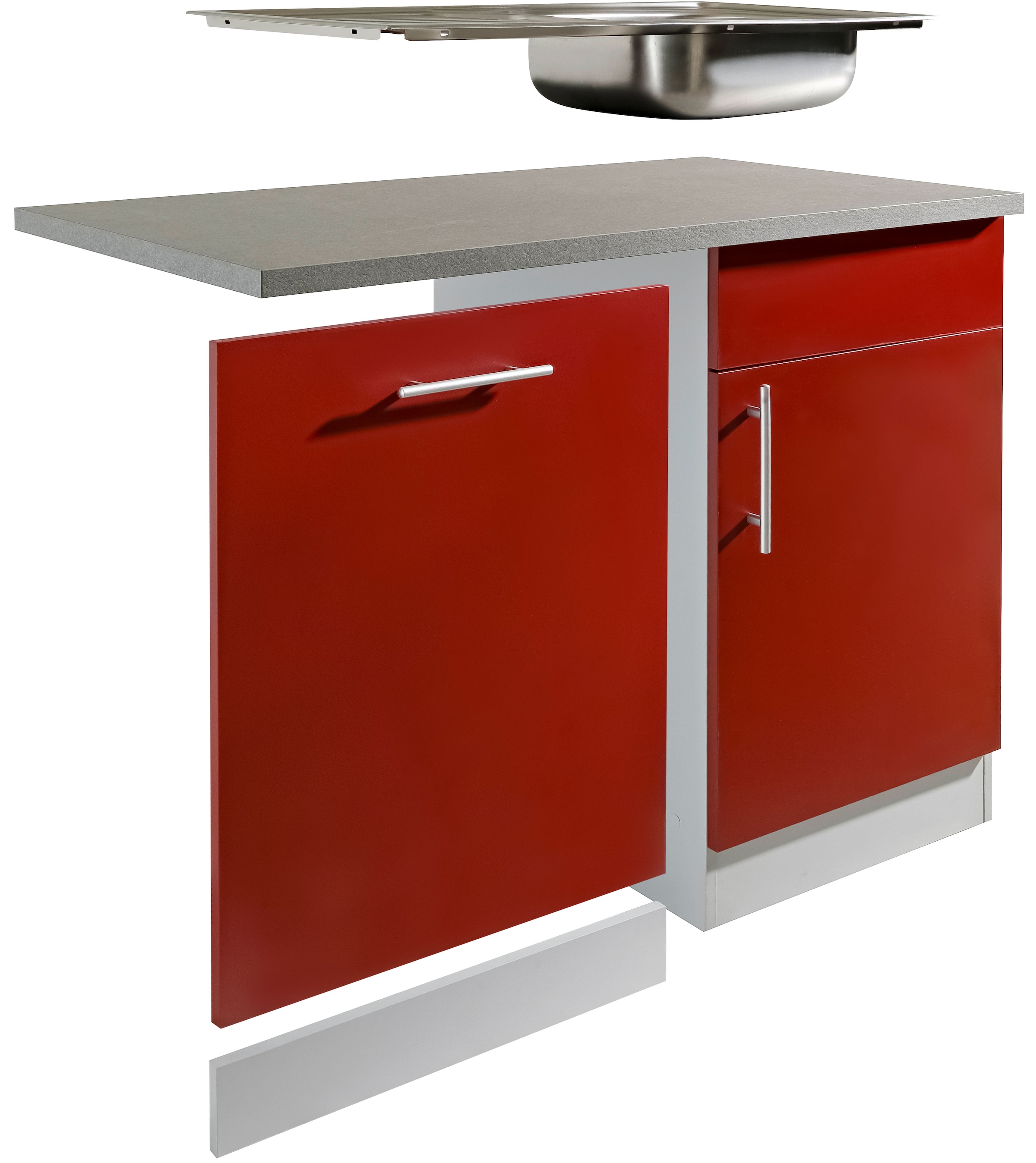 wiho Küchen Spülenschrank "Kiel", 110 cm breit, inkl. Tür/Griff/Sockel für günstig online kaufen