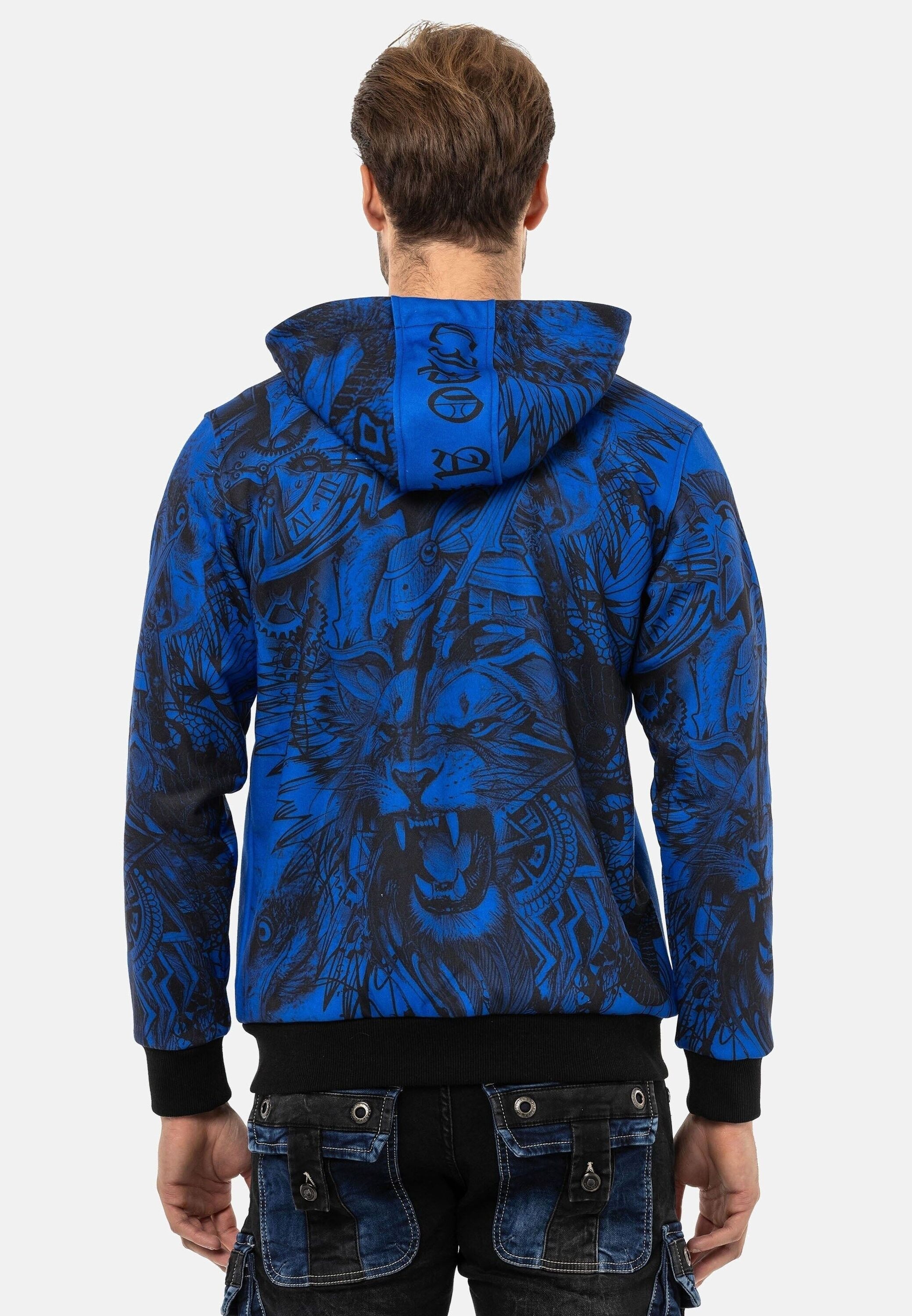 Cipo & Baxx Sweatjacke "Jacken", mit auffälligem Print, CL559 günstig online kaufen